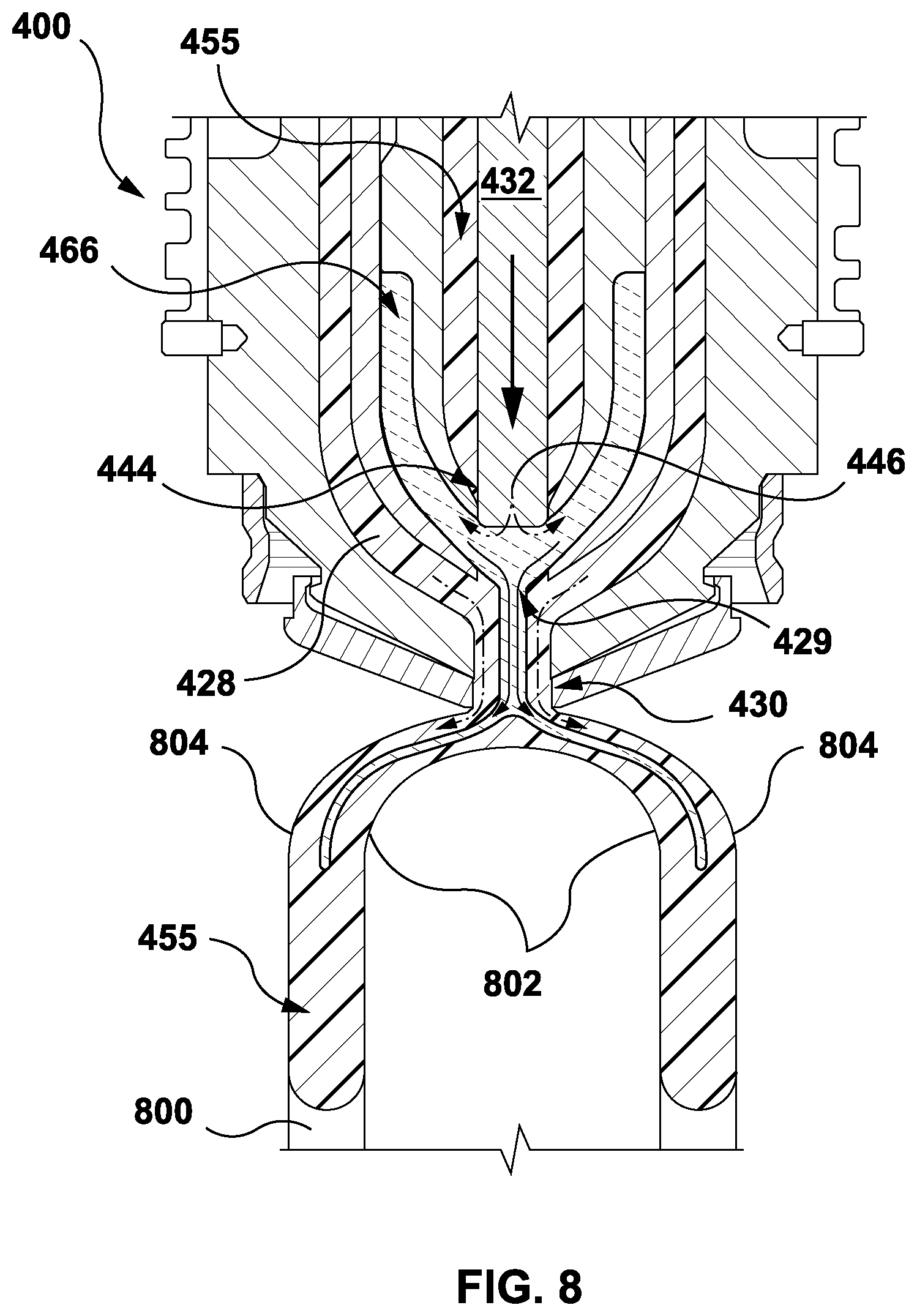 Patent US12311591 Figure 7 – Injection molding of multilayer articles with post-pullback pressure monitoring