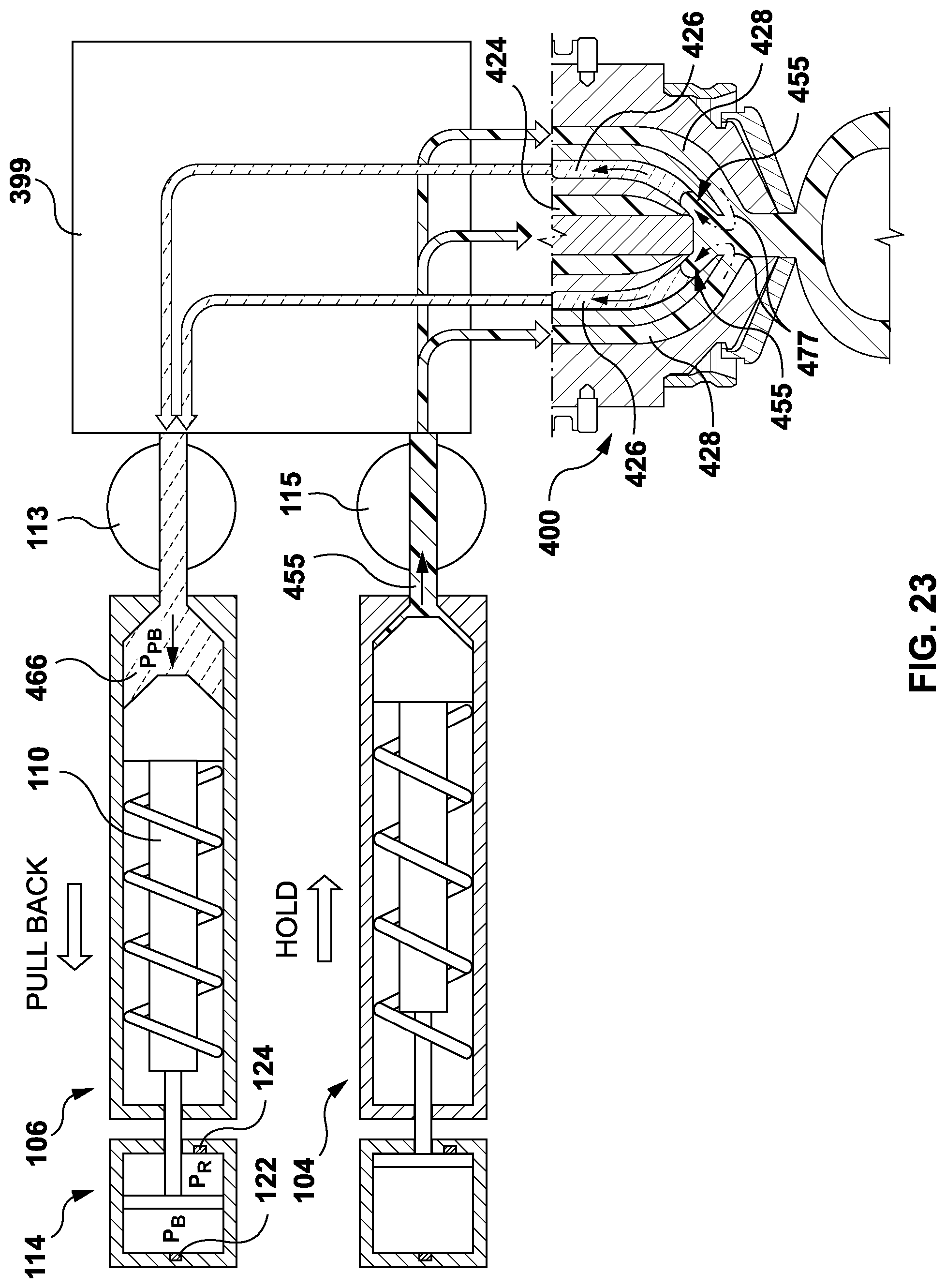 Patent US12311591 Figure 17 – Injection molding of multilayer articles with post-pullback pressure monitoring