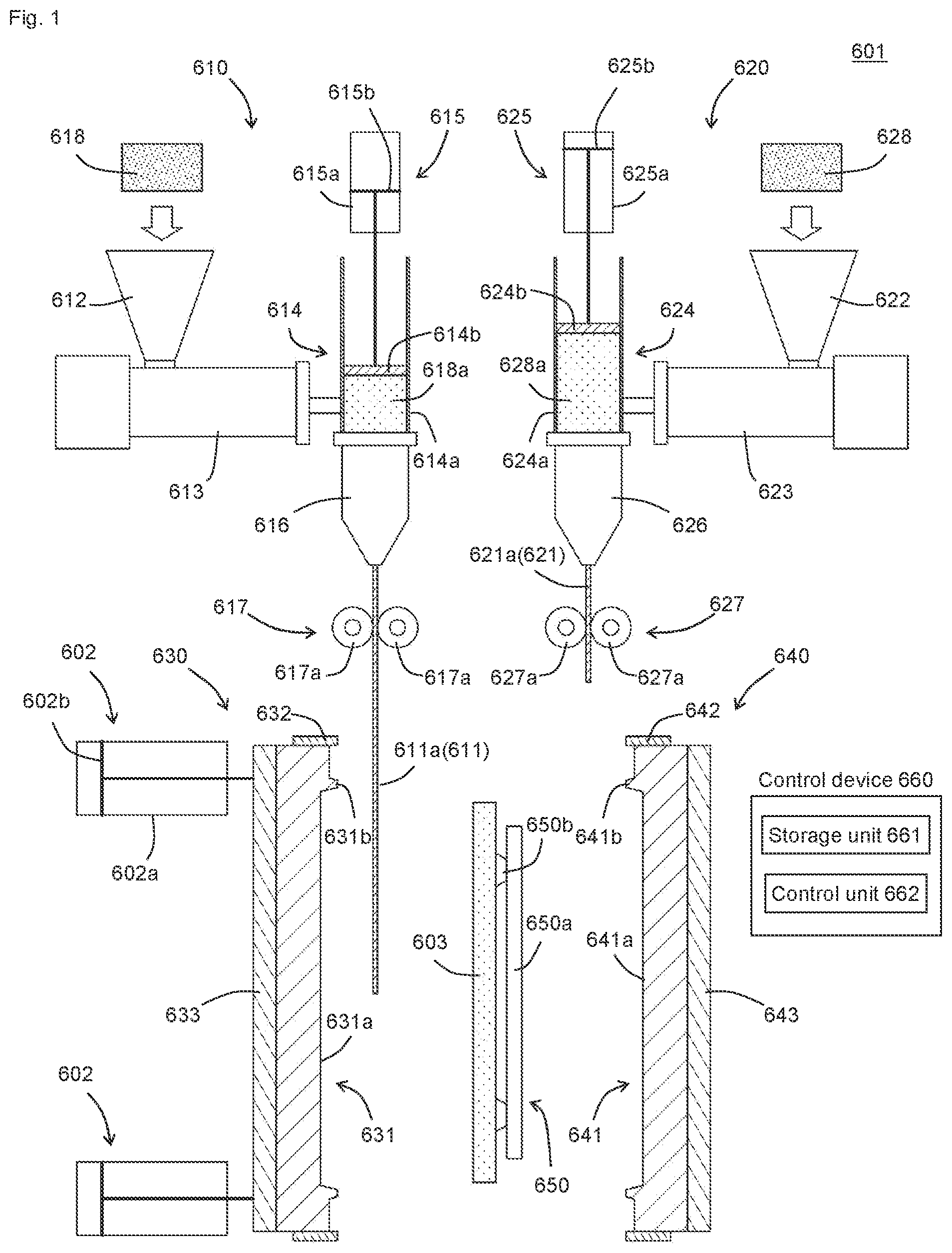 Patent US12311592 Figure 1 – Molding system, support arm, resin molding device, method for supporting supported member, mold, and method for producing molded body