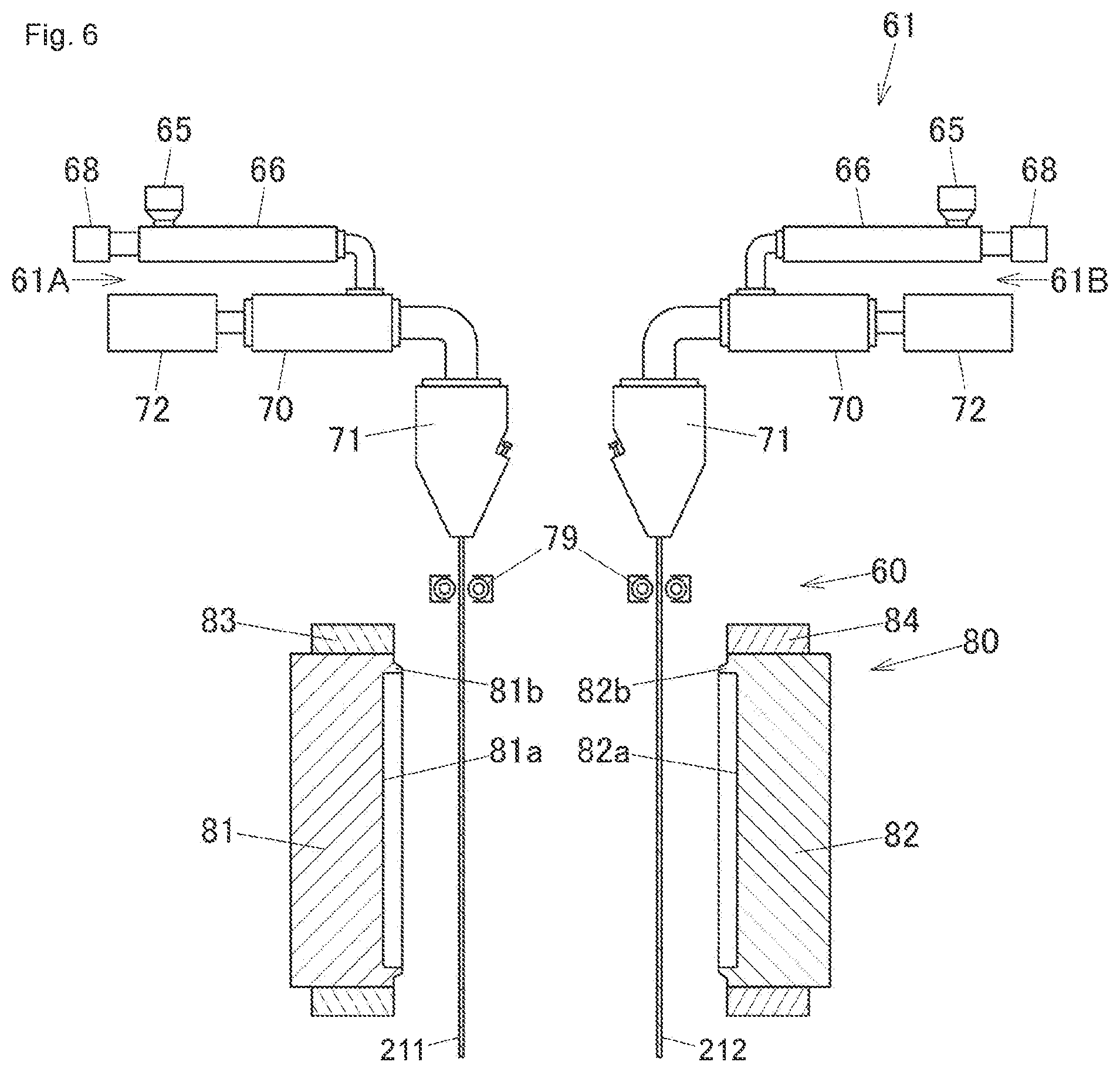 Patent US12311592 Figure 6 – Molding system, support arm, resin molding device, method for supporting supported member, mold, and method for producing molded body
