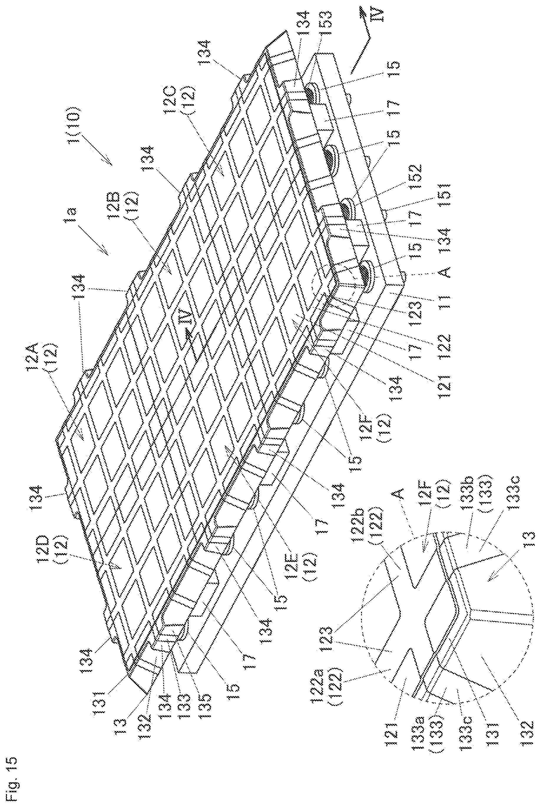 Patent US12311592 Figure 15 – Molding system, support arm, resin molding device, method for supporting supported member, mold, and method for producing molded body
