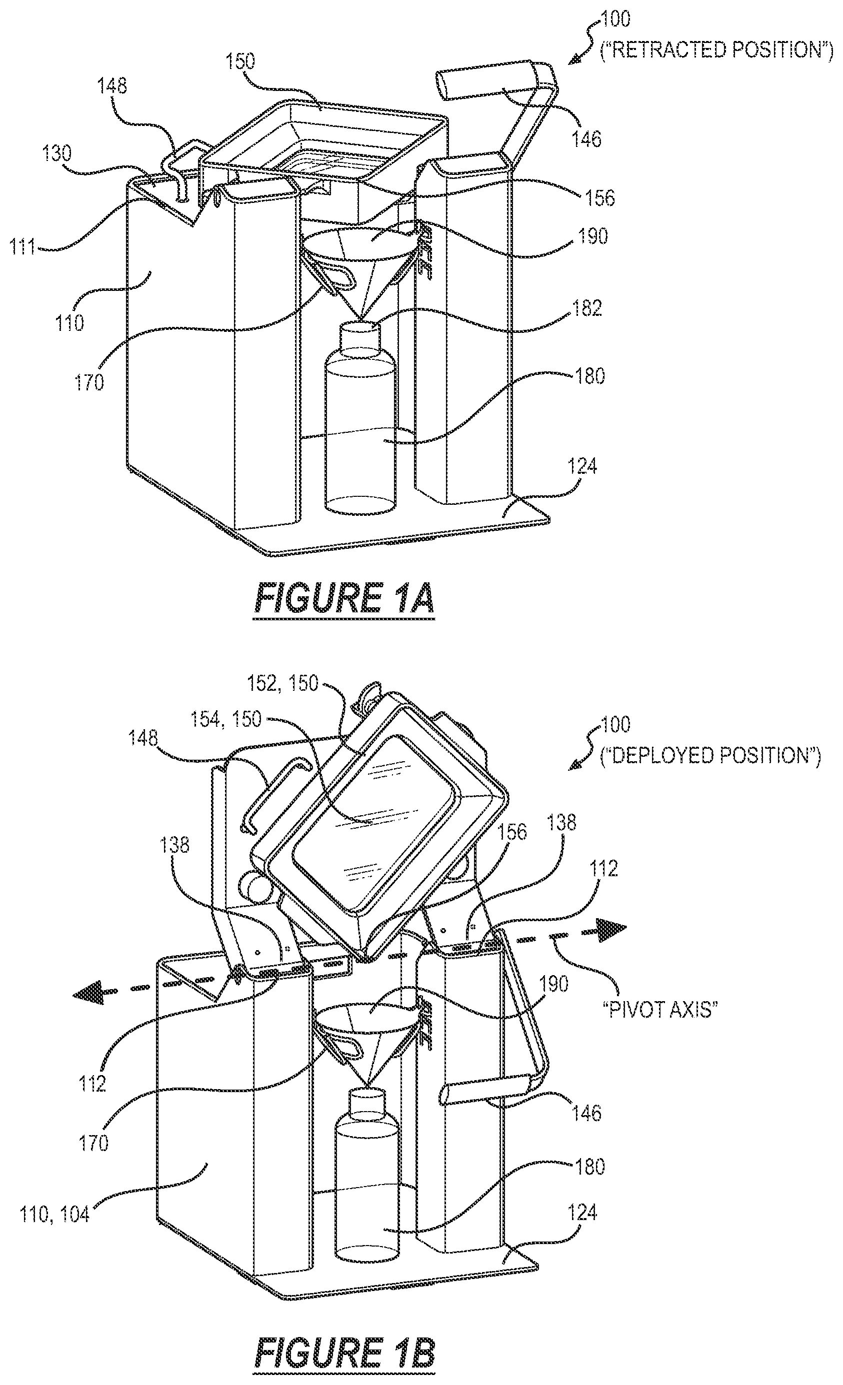 Patent US12311604 Figure 1 – System for tray cleaning and resin collection in an additive manufacturing process