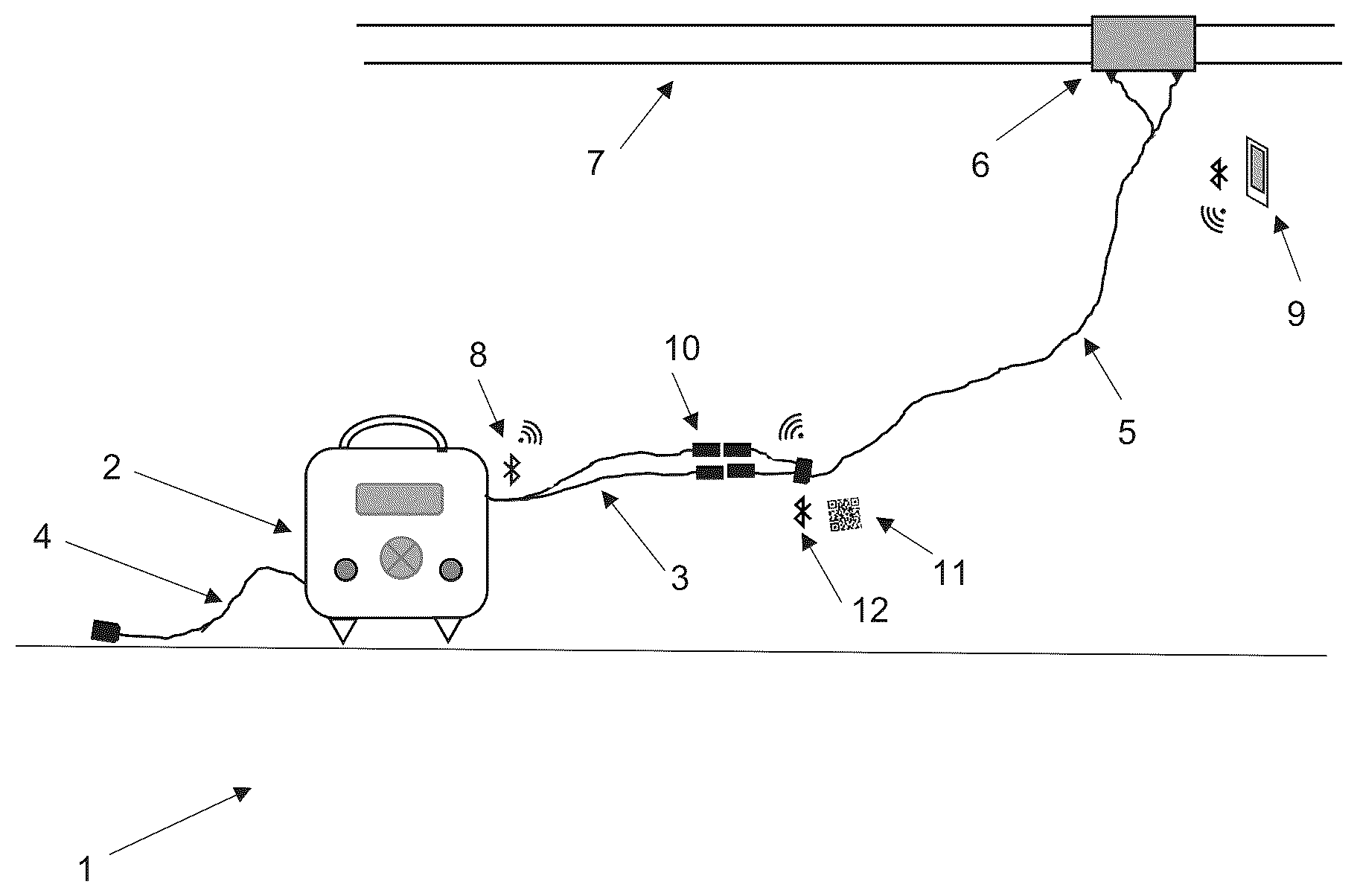 Patent US12311611 Figure 1 – Device for welding electrofusion fittings with extension cable