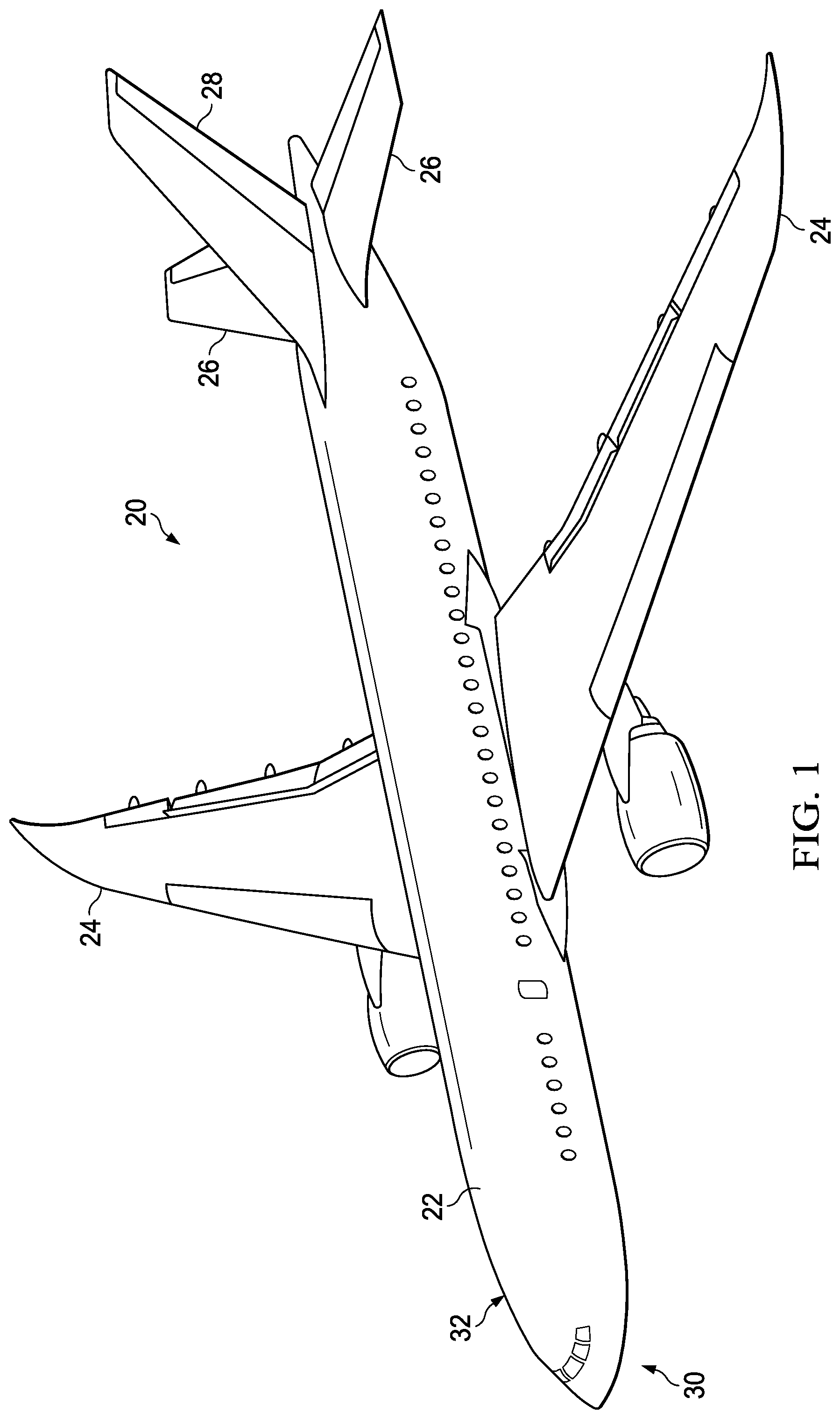 Patent US12311615 Figure 1 – Flat composite panel with tear arrestment and method of making the same