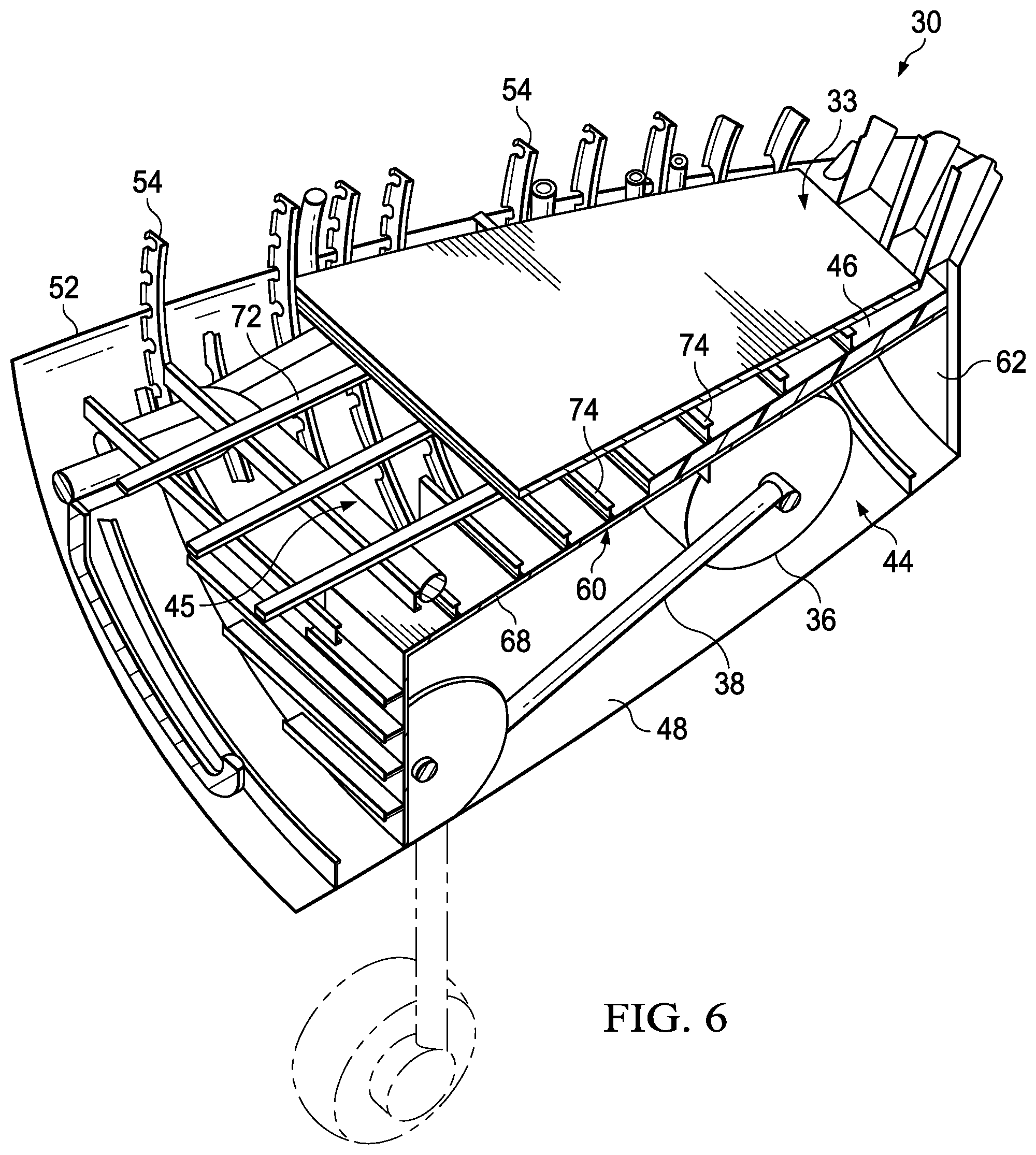 Patent US12311615 Figure 6 – Flat composite panel with tear arrestment and method of making the same