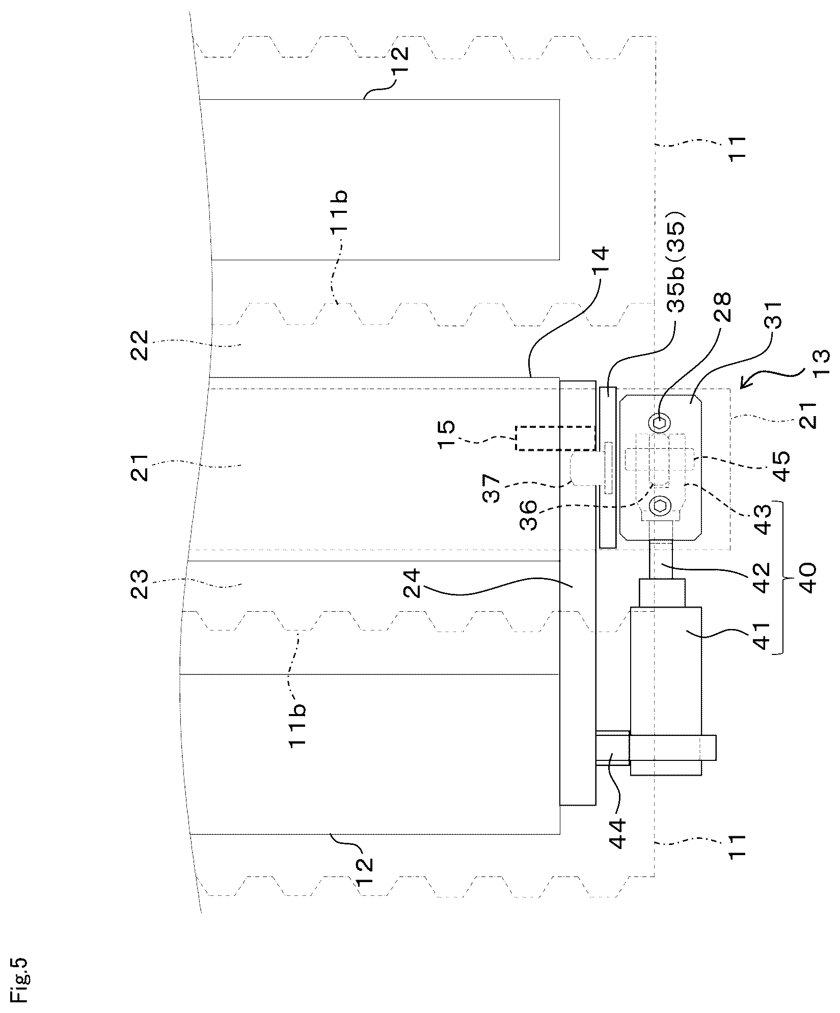 Patent US12311624 Figure 5 – Molding drum