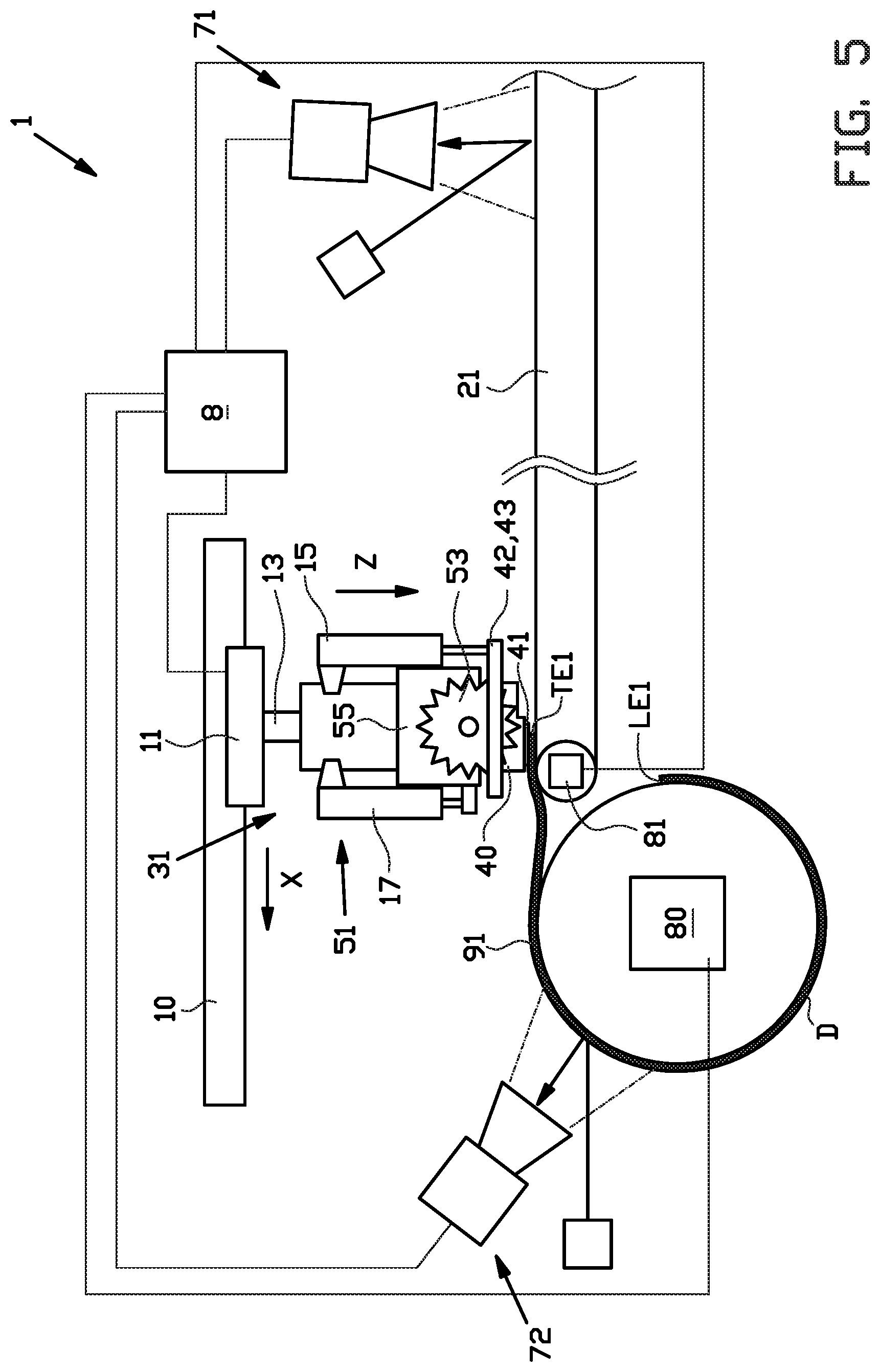 Patent US12311625 Figure 5 – Dual tire component servicer and method for supplying dual tire components to a tire building drum