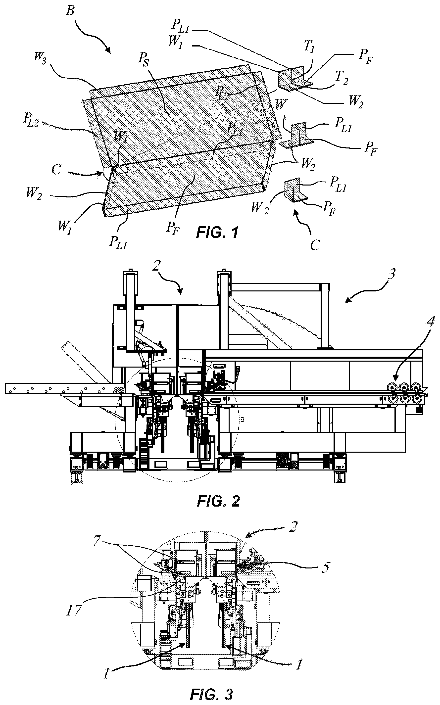 Patent US12311631 — Assembly and method for the automated folding of corners of a box — Figure 1