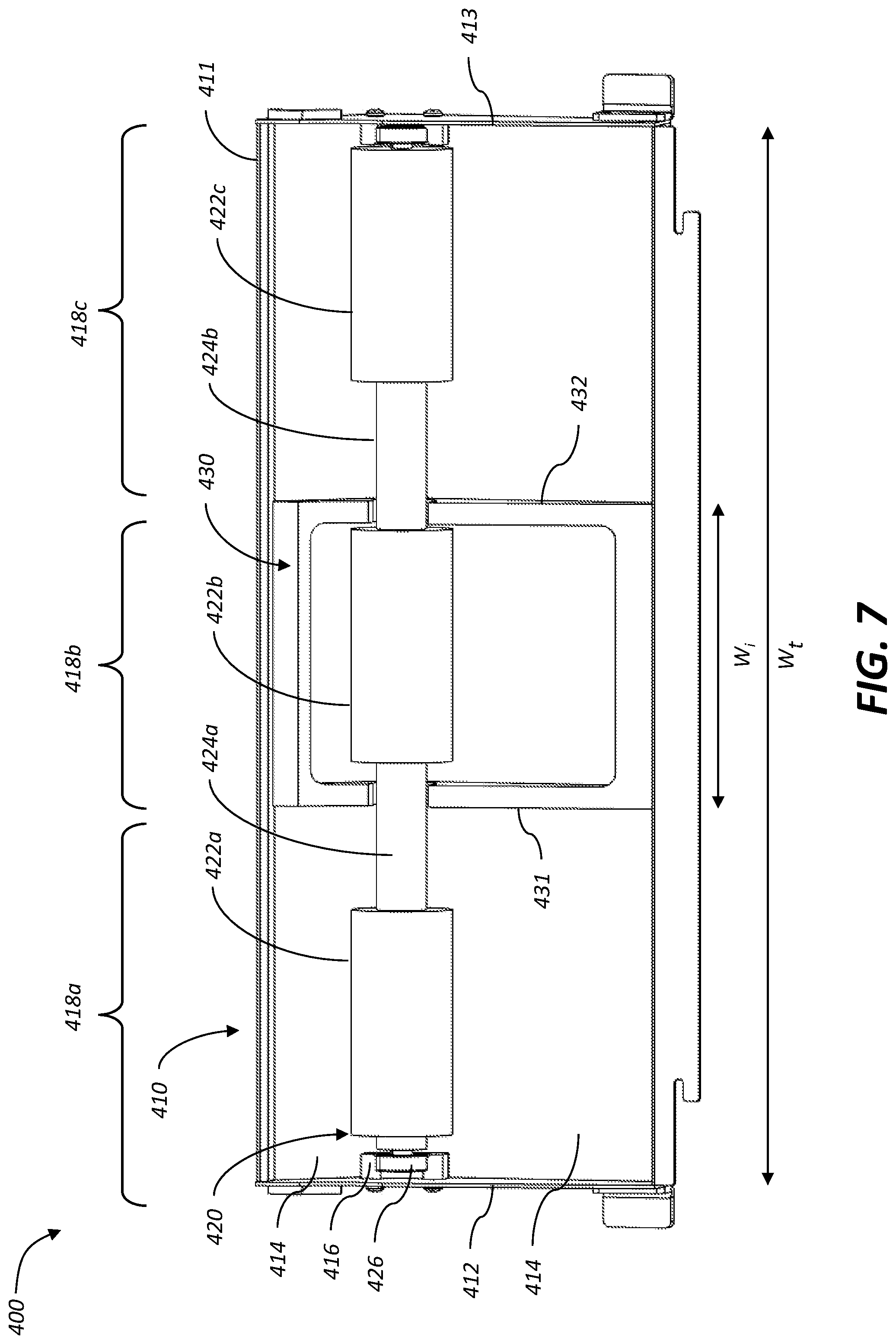 Patent US12311652 Figure 7 – Inking system with plurality of fountain roller elements