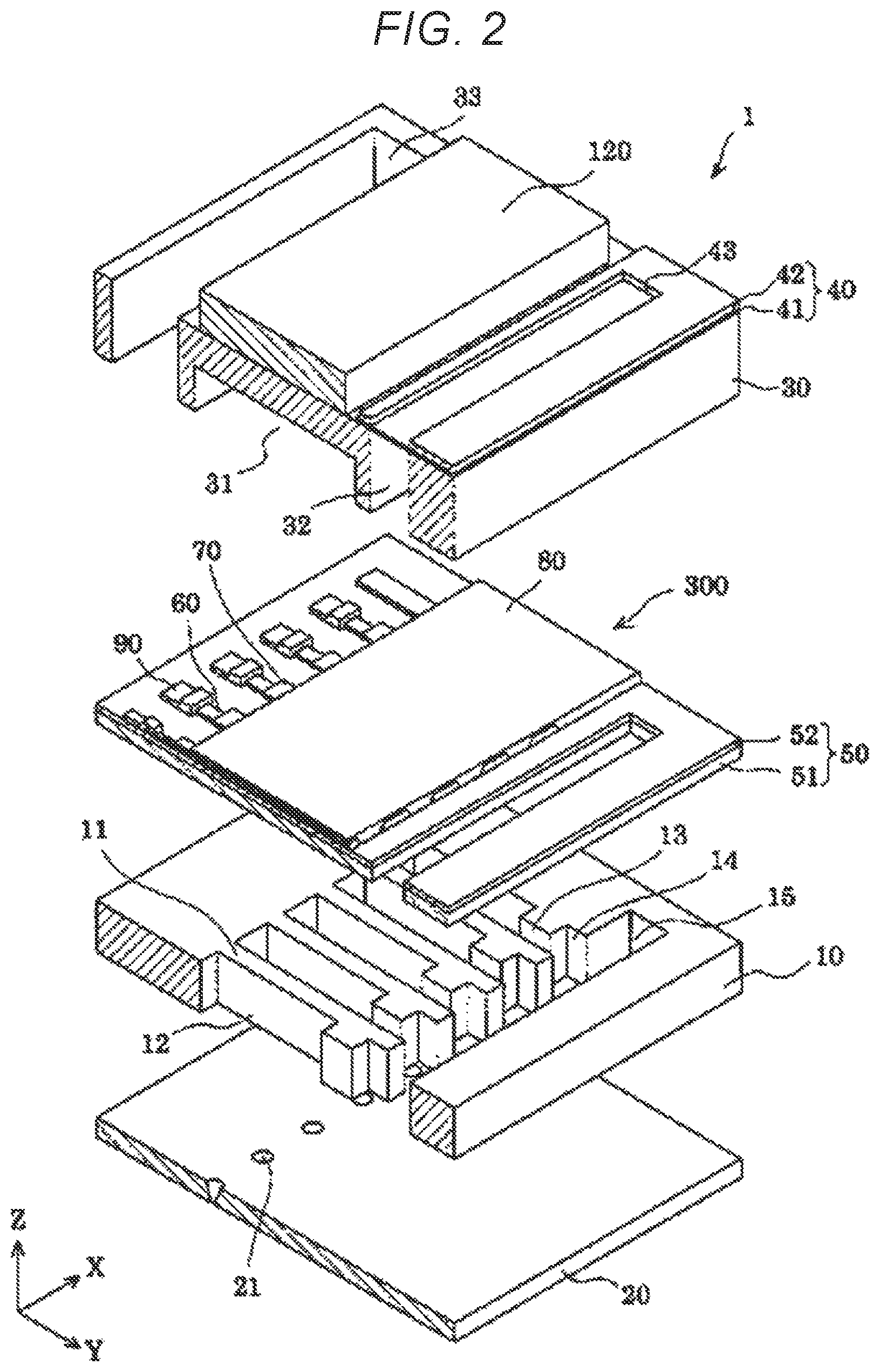 Patent US12311664 Figure 2 – Piezoelectric element, head chip, liquid ejection device, and sensor