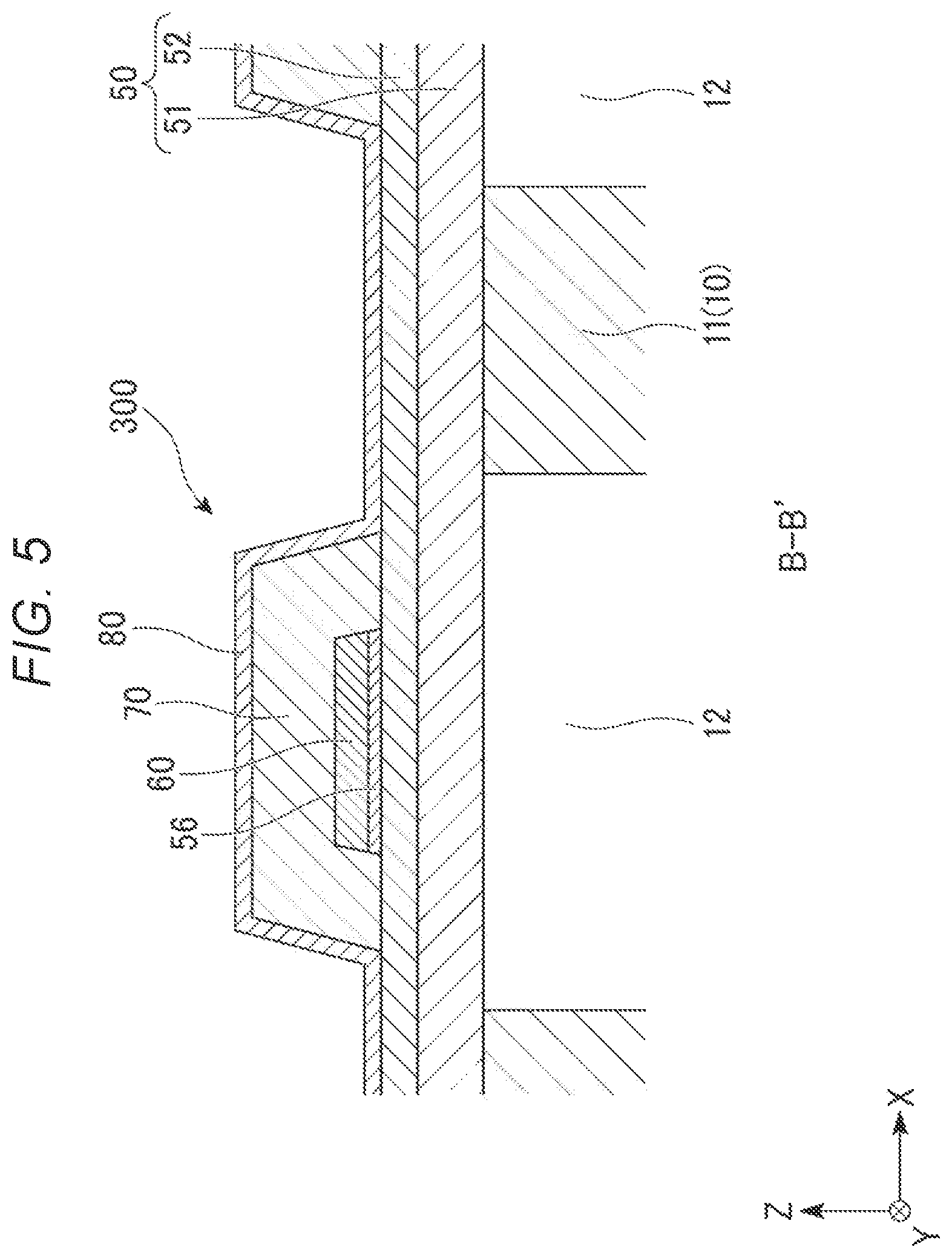 Patent US12311664 Figure 5 – Piezoelectric element, head chip, liquid ejection device, and sensor