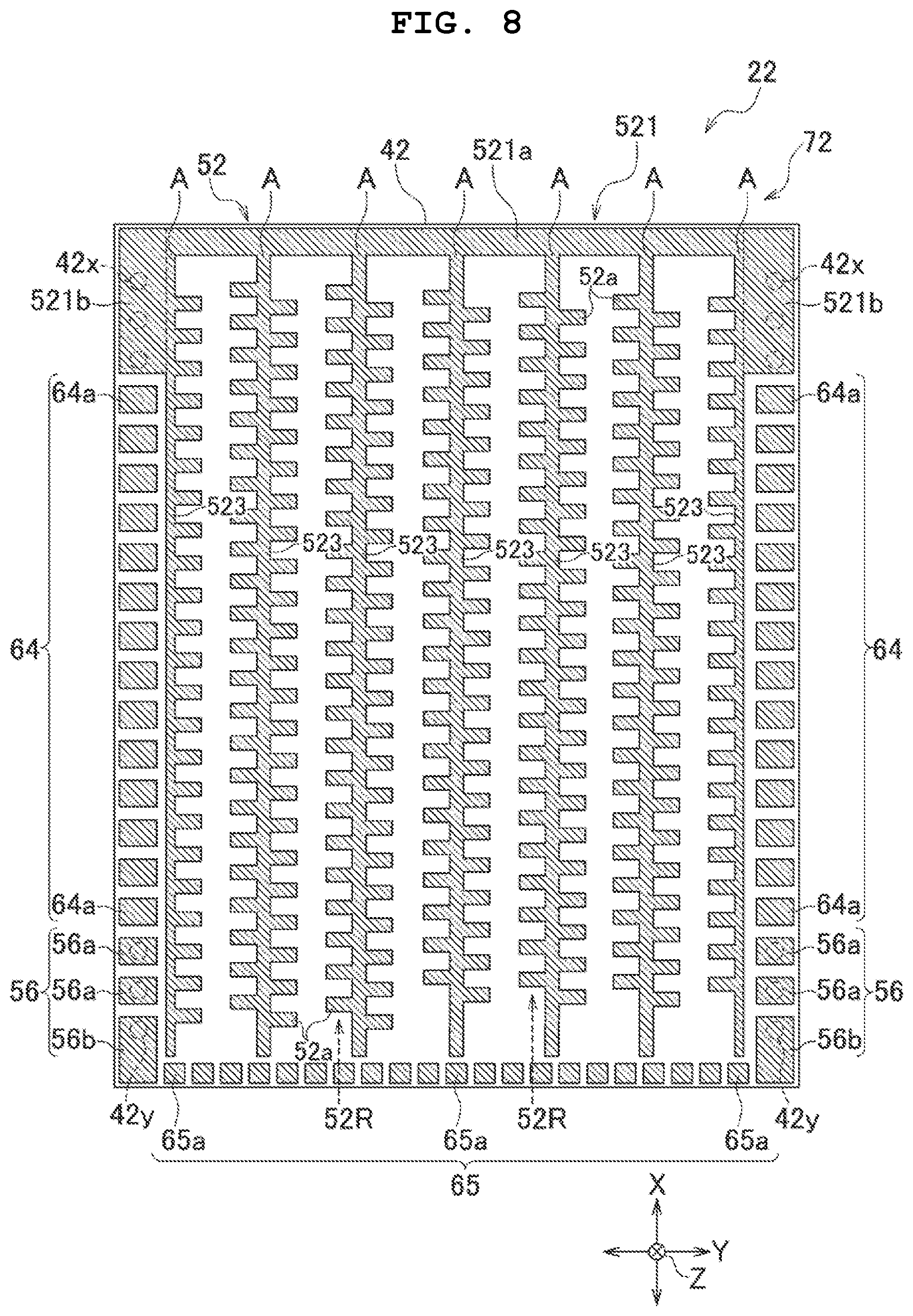 Patent US12311665 Figure 8 – Liquid discharge head
