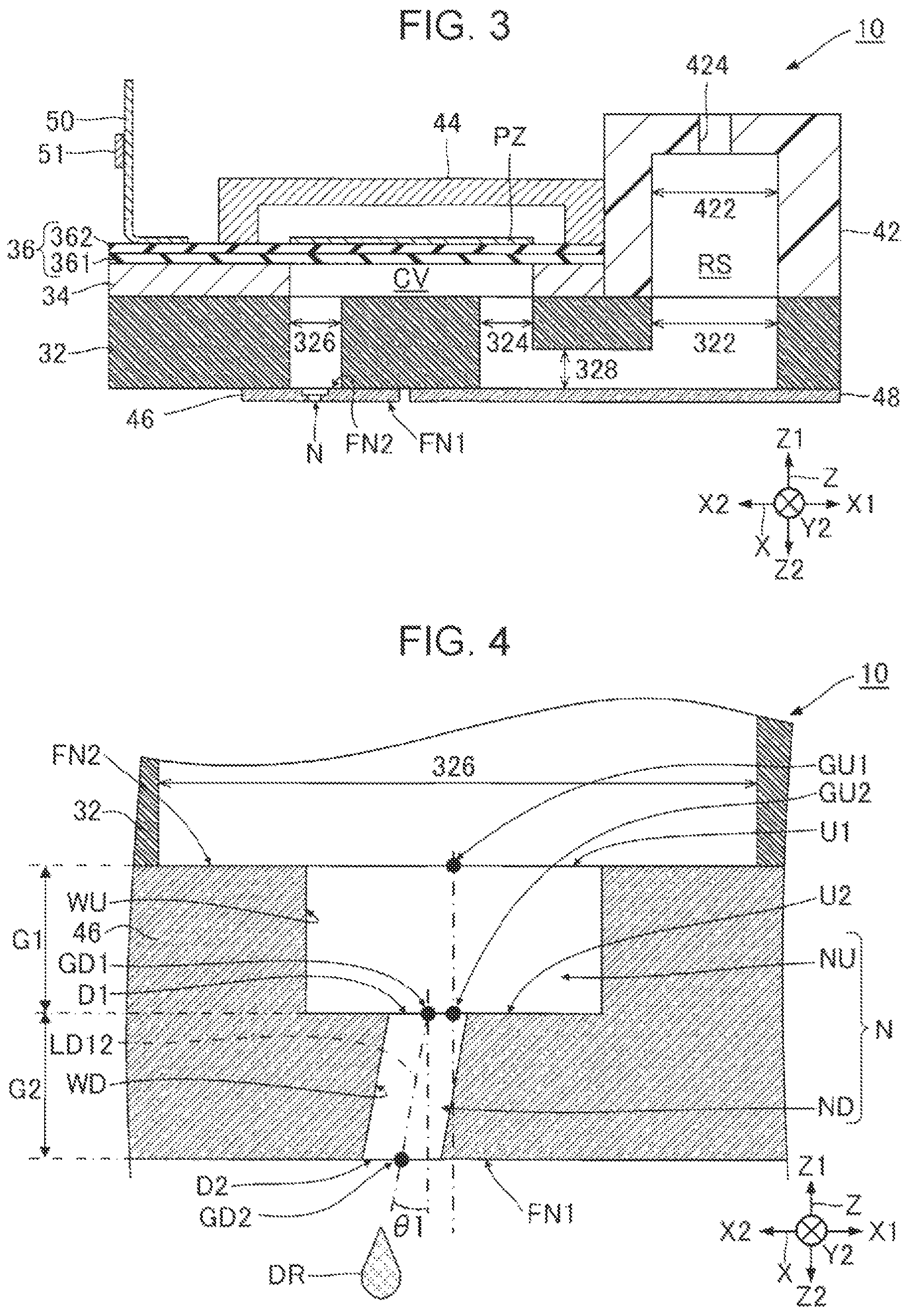 Patent US12311666 Figure 2 – Liquid ejecting head, liquid ejecting apparatus, and nozzle substrate