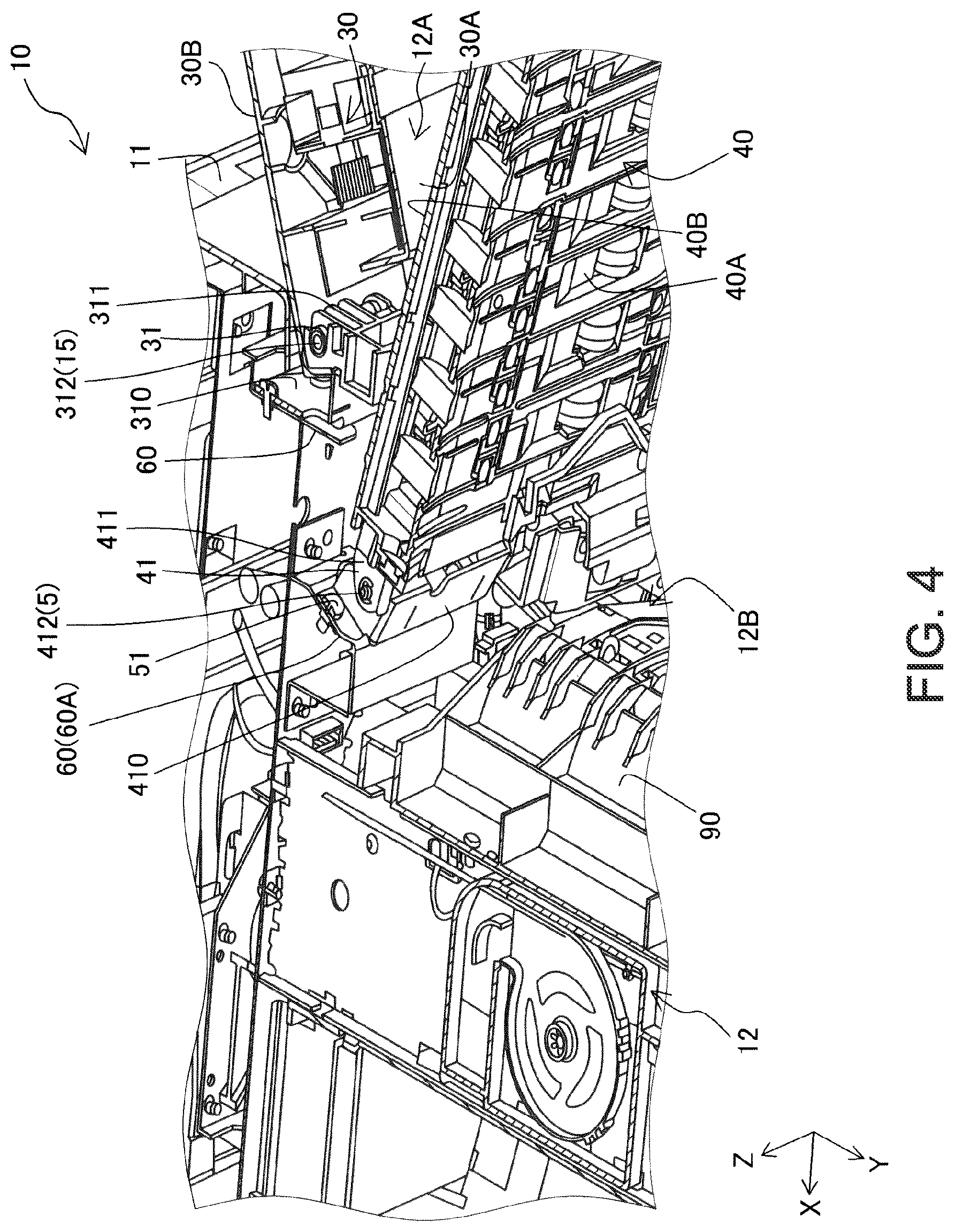 Patent US12311681 Figure 4 – Medium transport device and recording apparatus