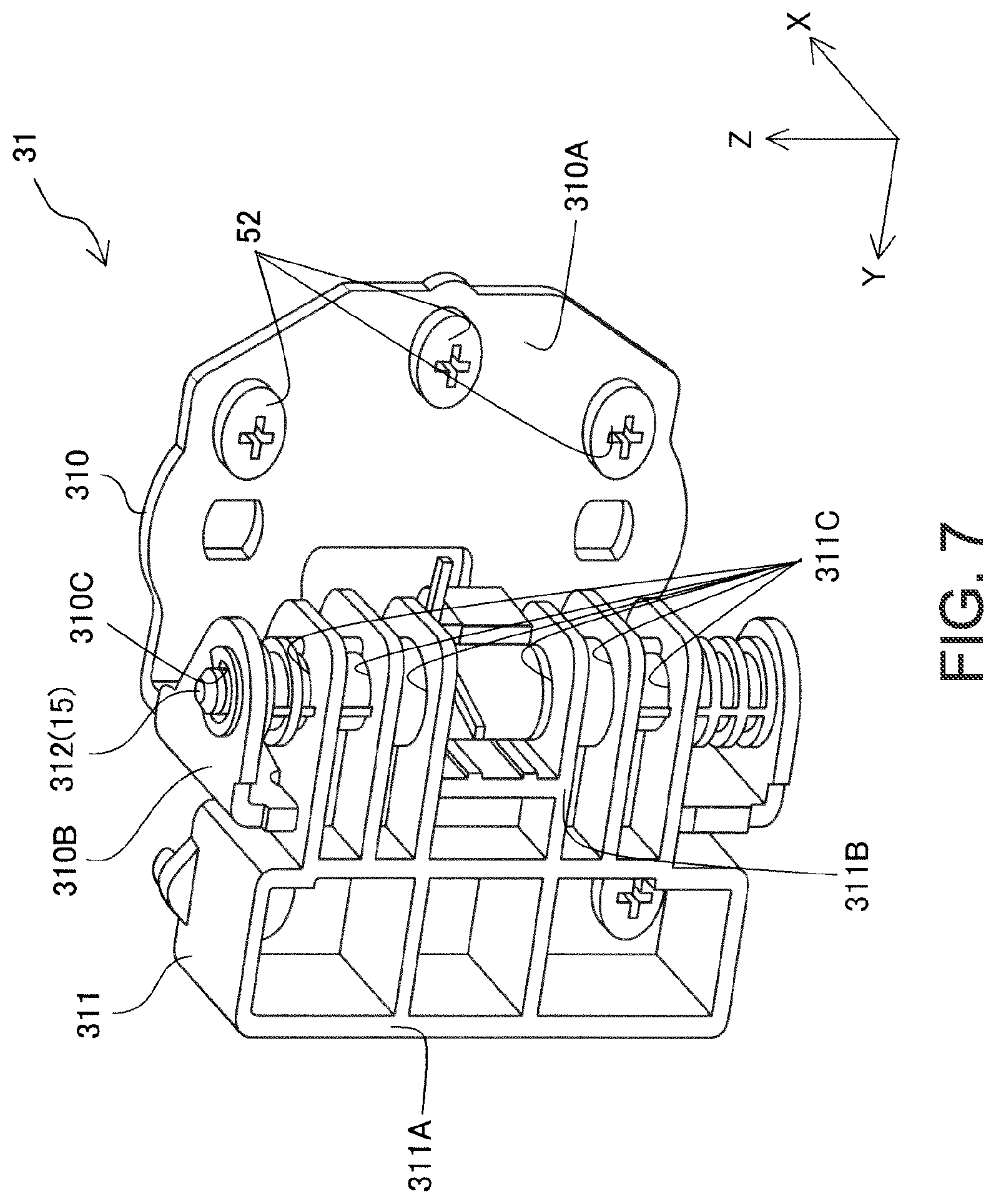 Patent US12311681 Figure 7 – Medium transport device and recording apparatus