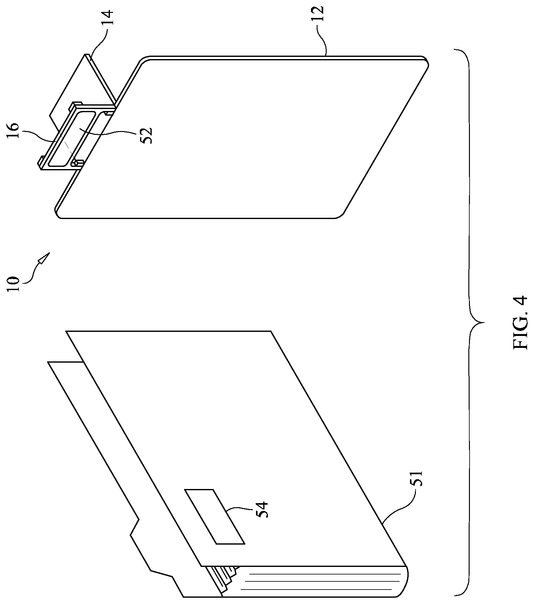 Patent US12311693 Figure 4 – Article placeholder device
