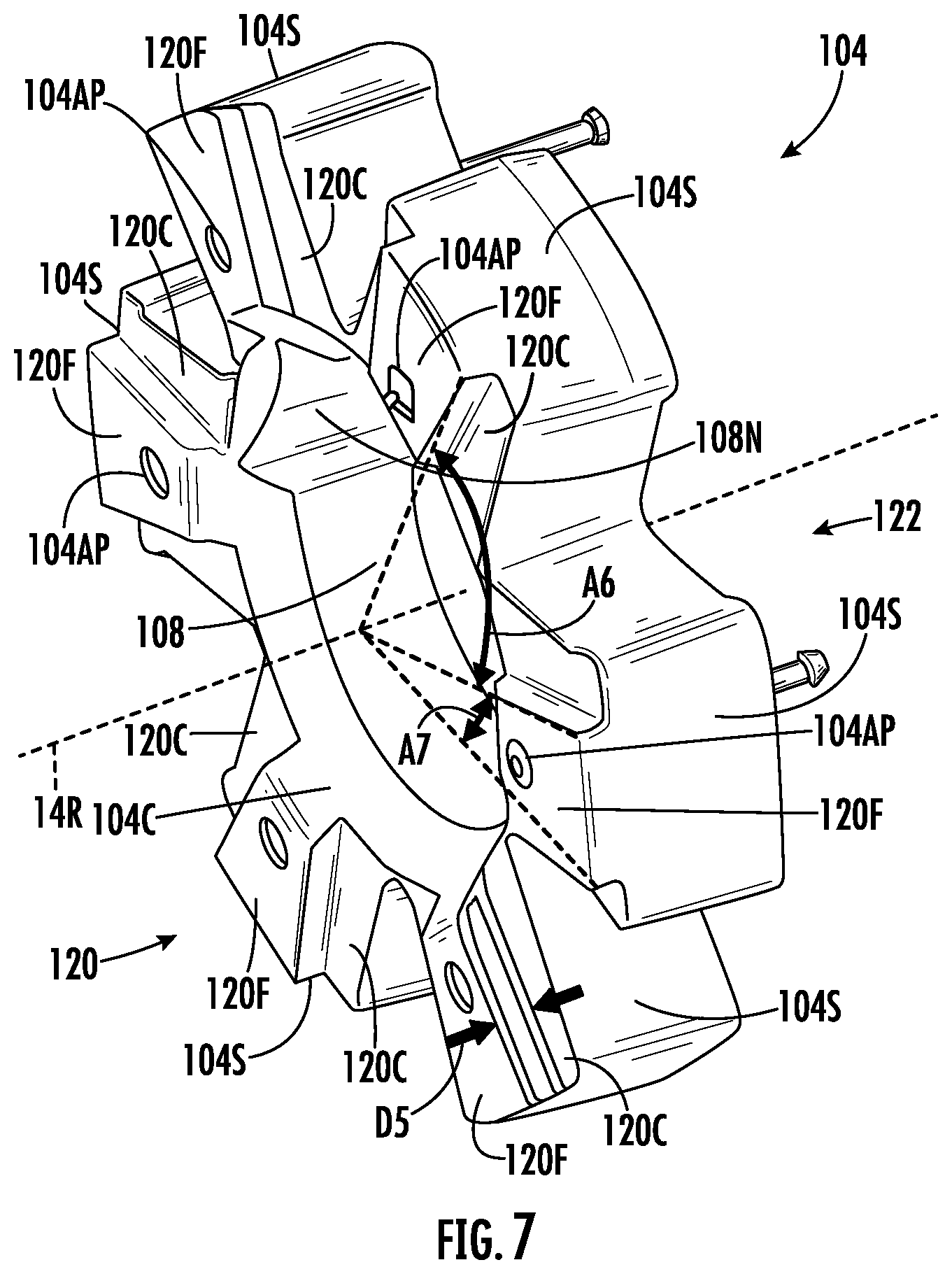 Patent US12311696 Figure 6 – Wheel weight system for an agricultural vehicle