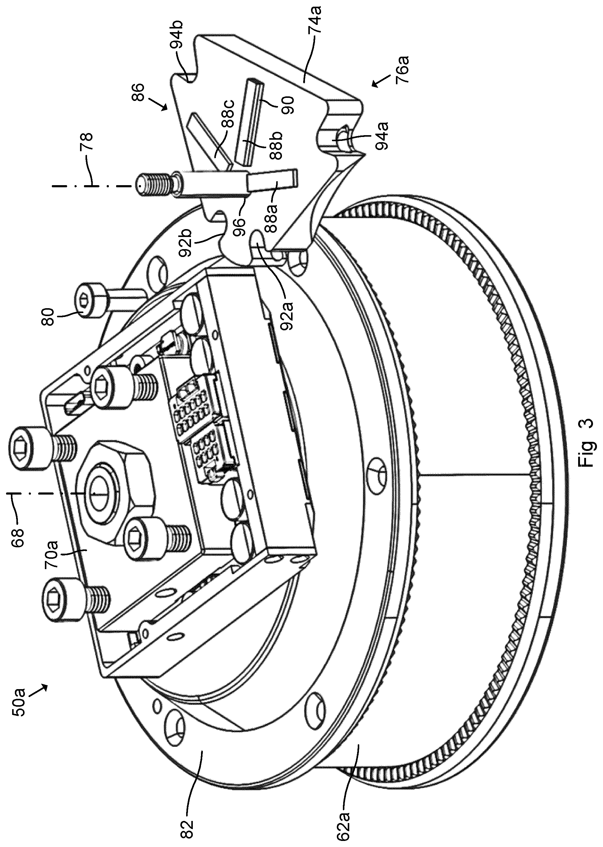 Patent US12311697 Figure 3 – Arrangement for limiting rotation, and robot
