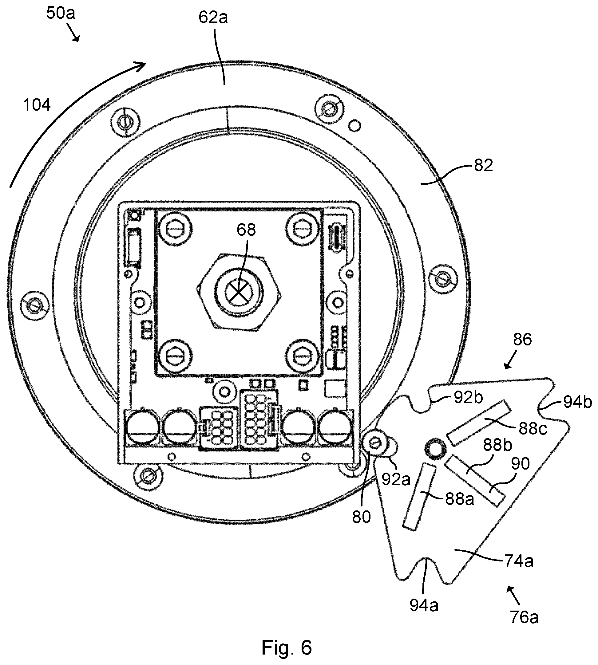 Patent US12311697 Figure 6 – Arrangement for limiting rotation, and robot