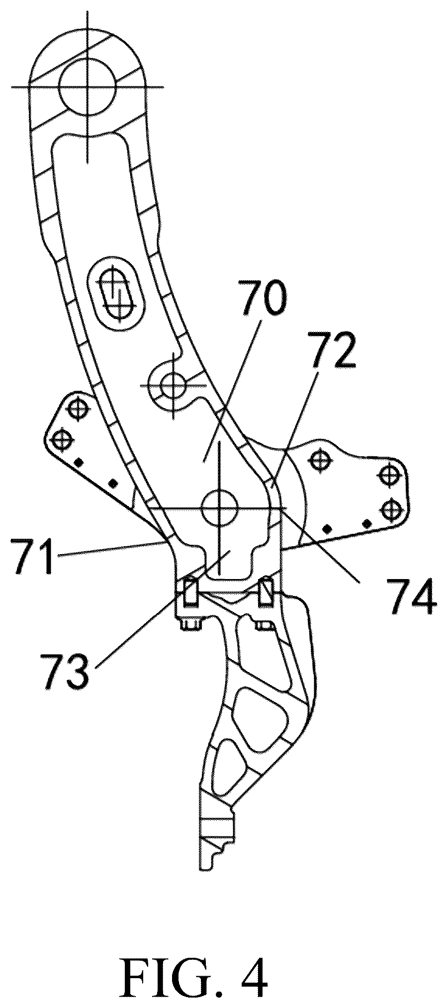 Patent US12311698 Figure 4 – Integrated axle assembly and structural assembly