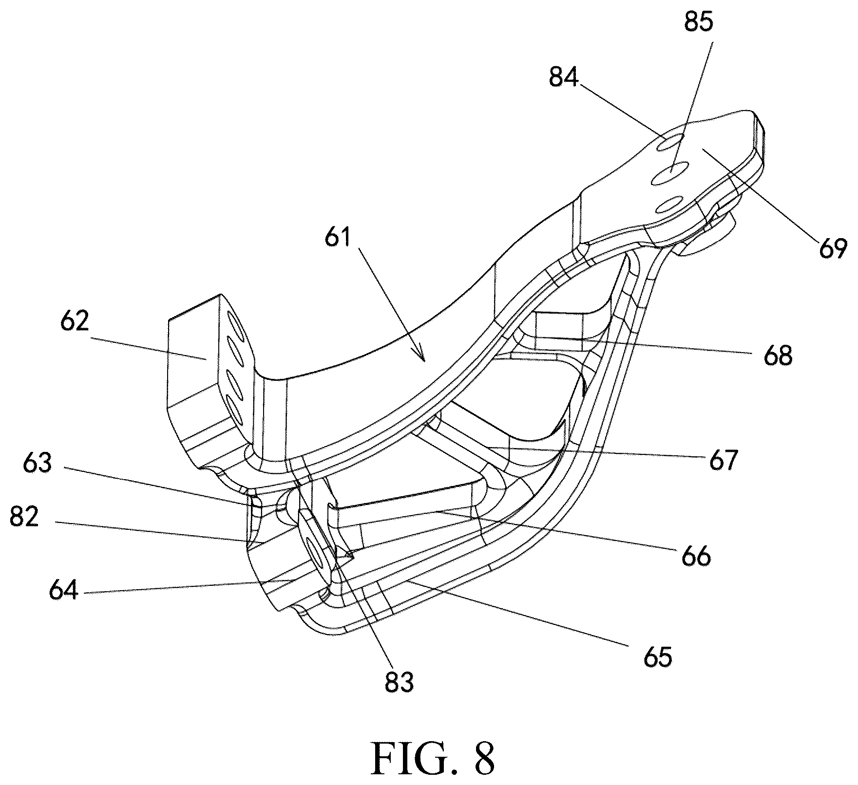Patent US12311698 Figure 8 – Integrated axle assembly and structural assembly