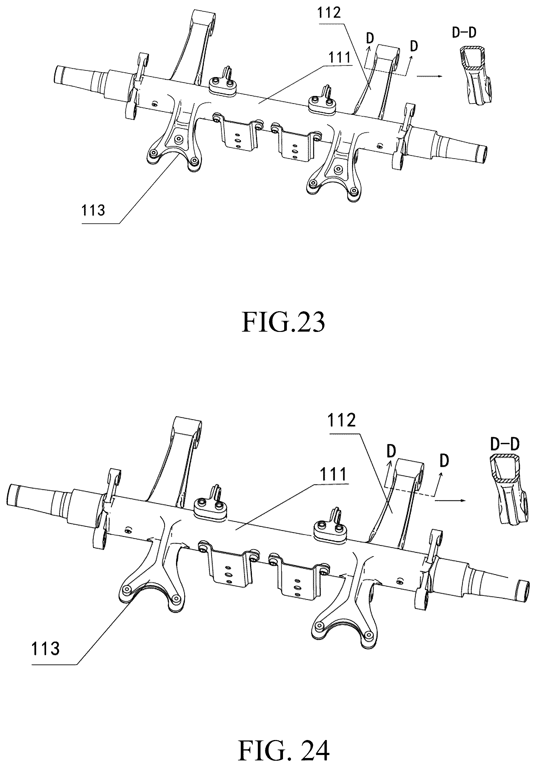 Patent US12311698 Figure 16 – Integrated axle assembly and structural assembly