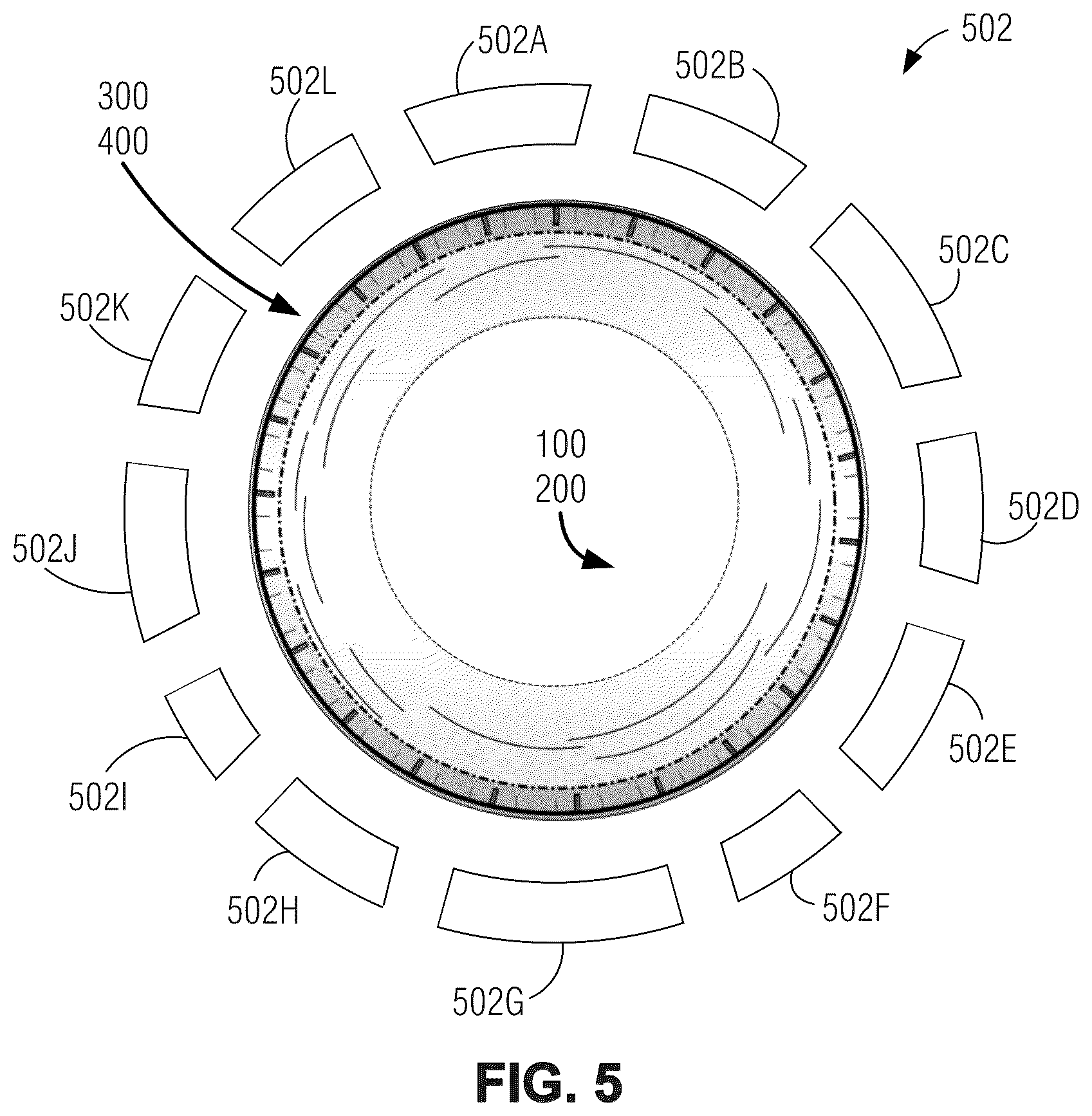 Patent US12311702 Figure 3 – Tire tread with multiple circumferential asymmetries