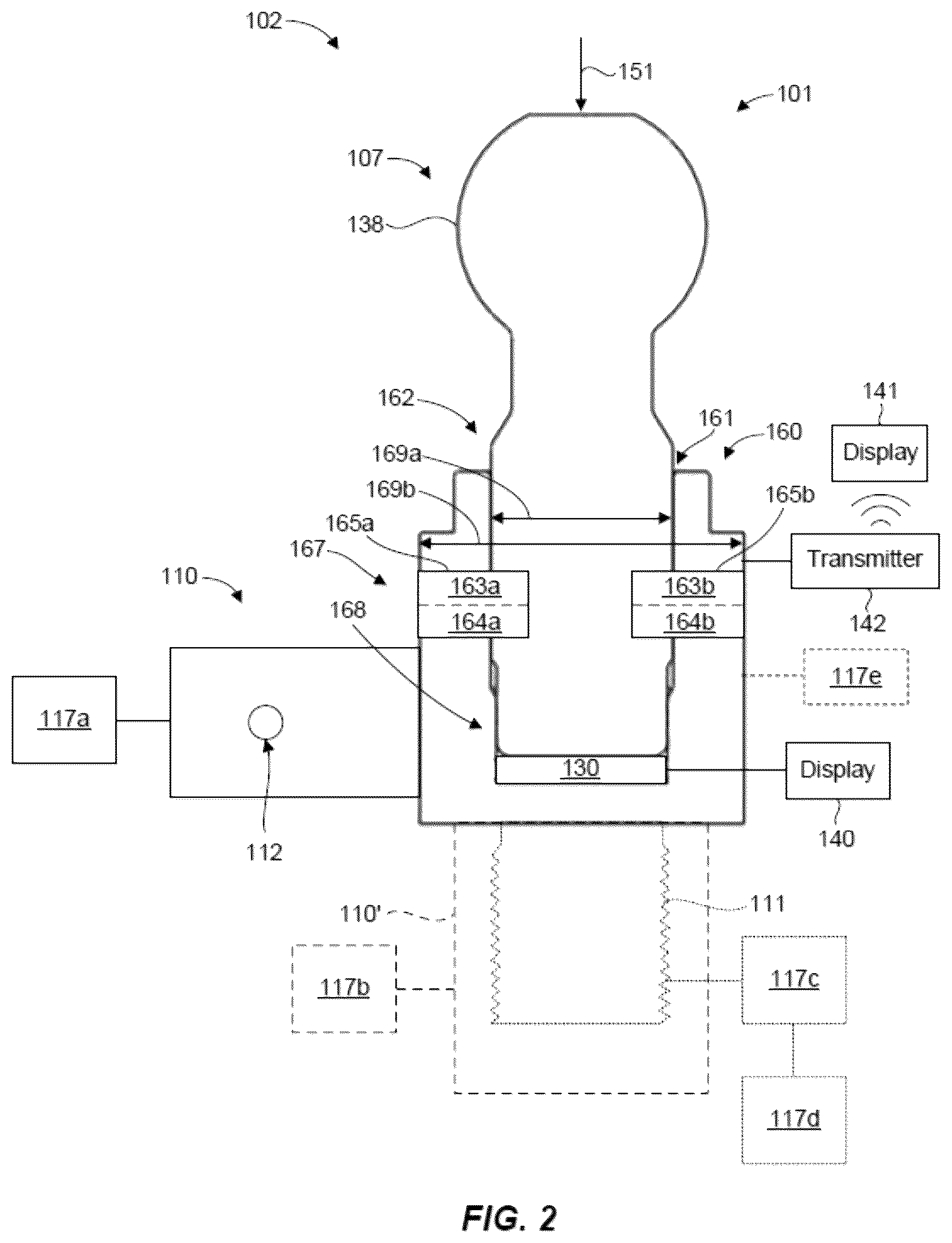 Patent US12311709 Figure 2 – Weight measuring hitch ball assembly for measuring weight of a trailer supported by a tow vehicle