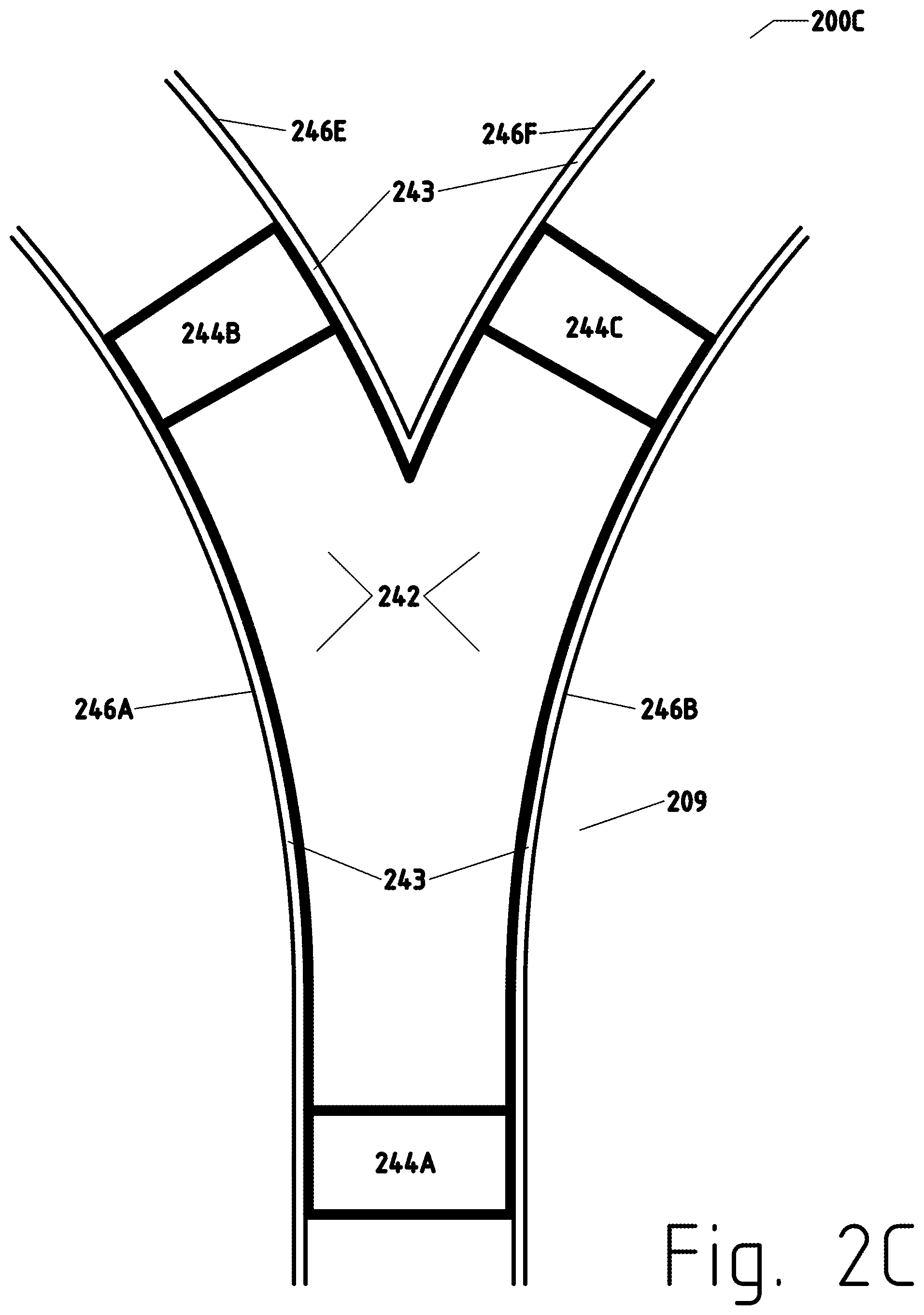 Patent US12311713 Figure 7 – Road to rail hybrid vehicles using a transition span and passive junctions