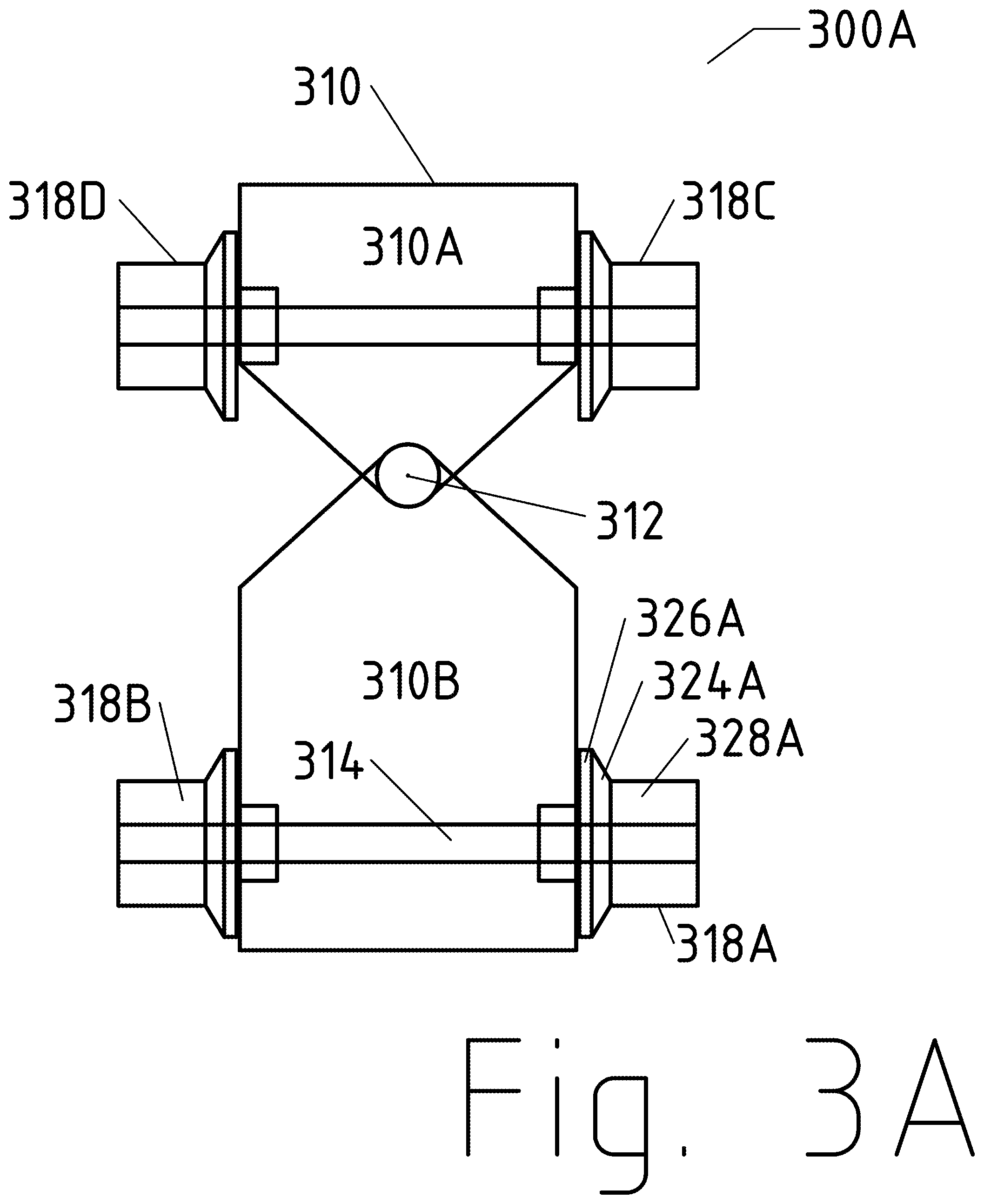 Patent US12311713 Figure 8 – Road to rail hybrid vehicles using a transition span and passive junctions