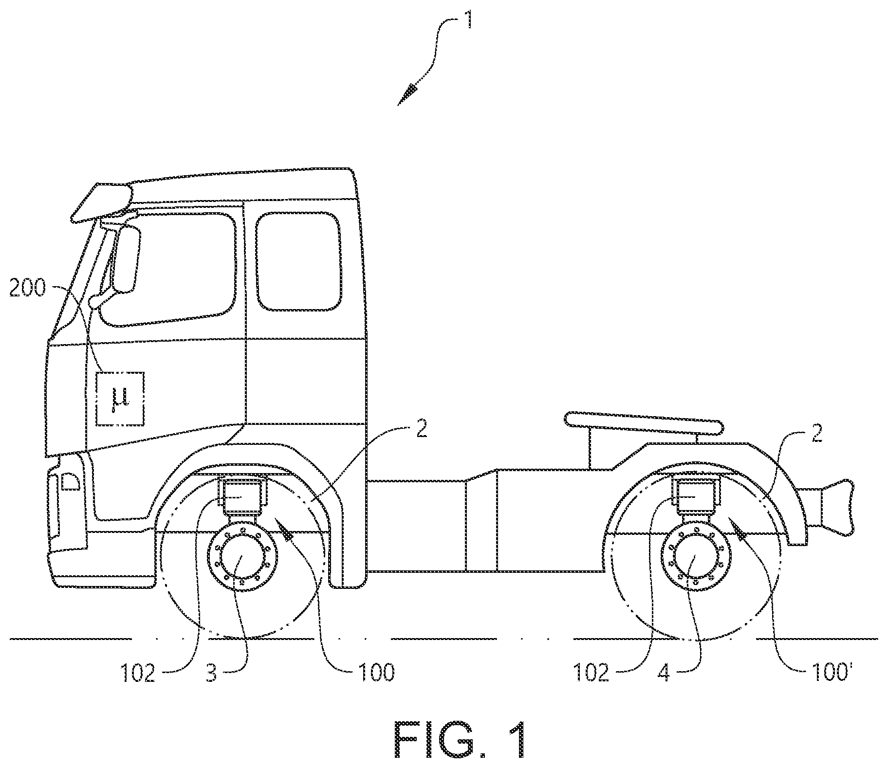 Patent US12311715 Figure 1 – Suspension arrangement for a vehicle