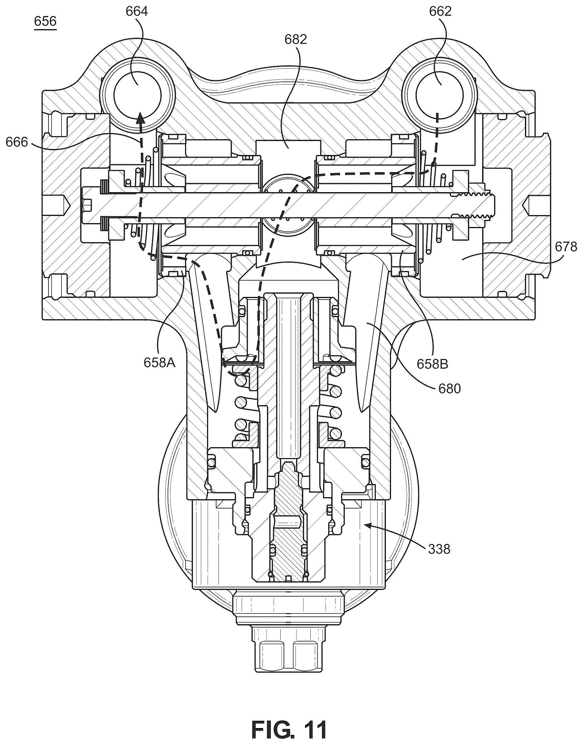 Patent US12311720 Figure 14 – Hydraulic cross-linked suspension