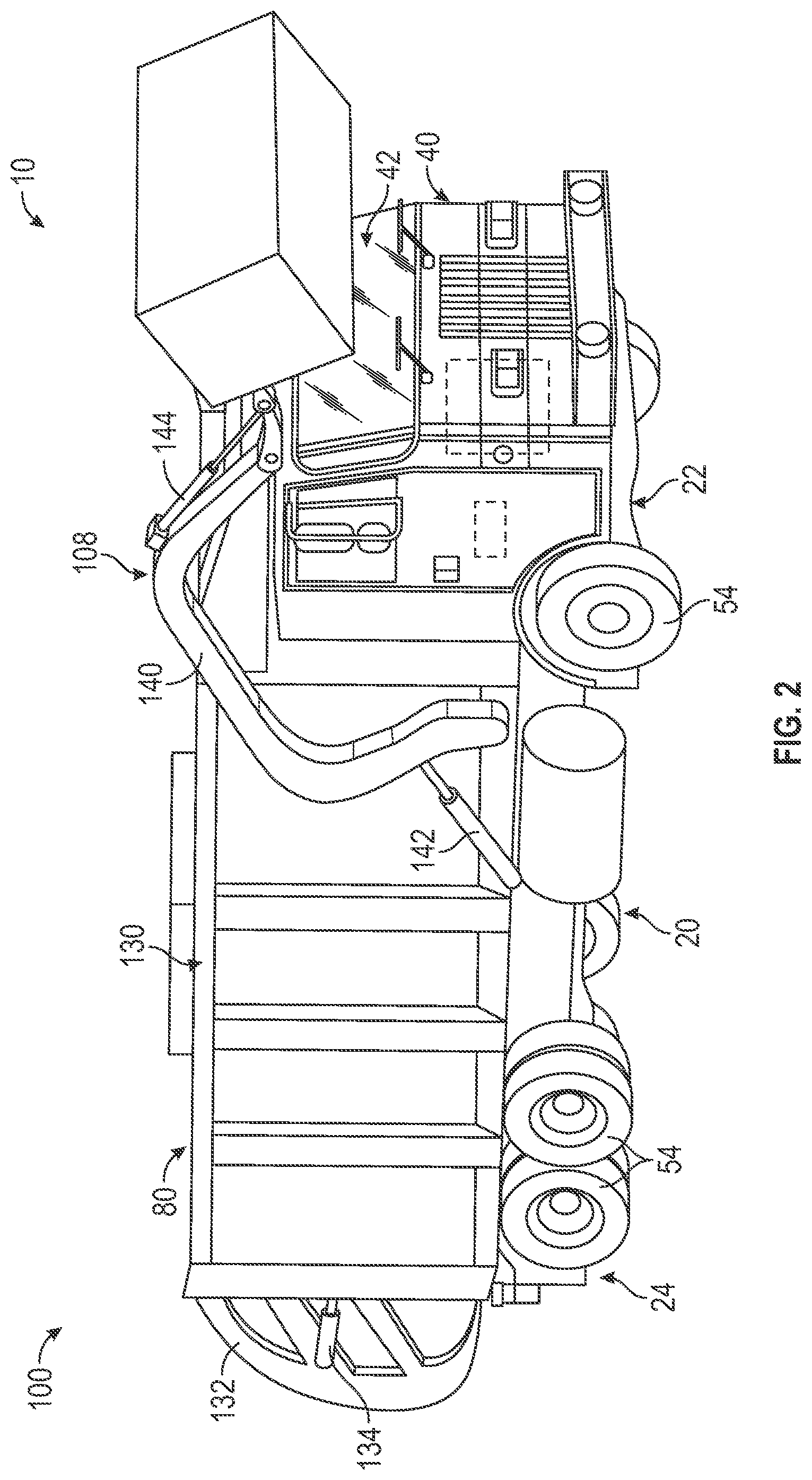 Patent US12311723 Figure 2 – Systems and methods for a suspension assembly on an electrified vehicle