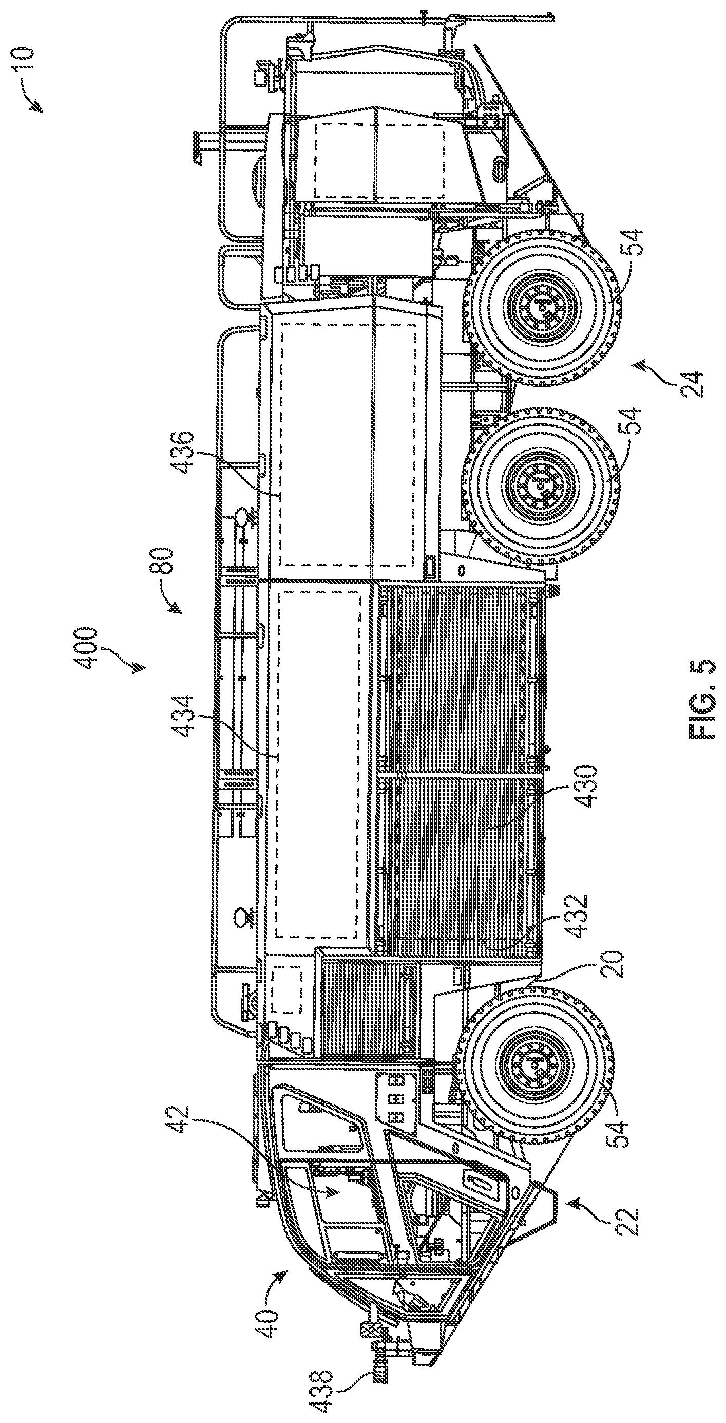 Patent US12311723 Figure 5 – Systems and methods for a suspension assembly on an electrified vehicle