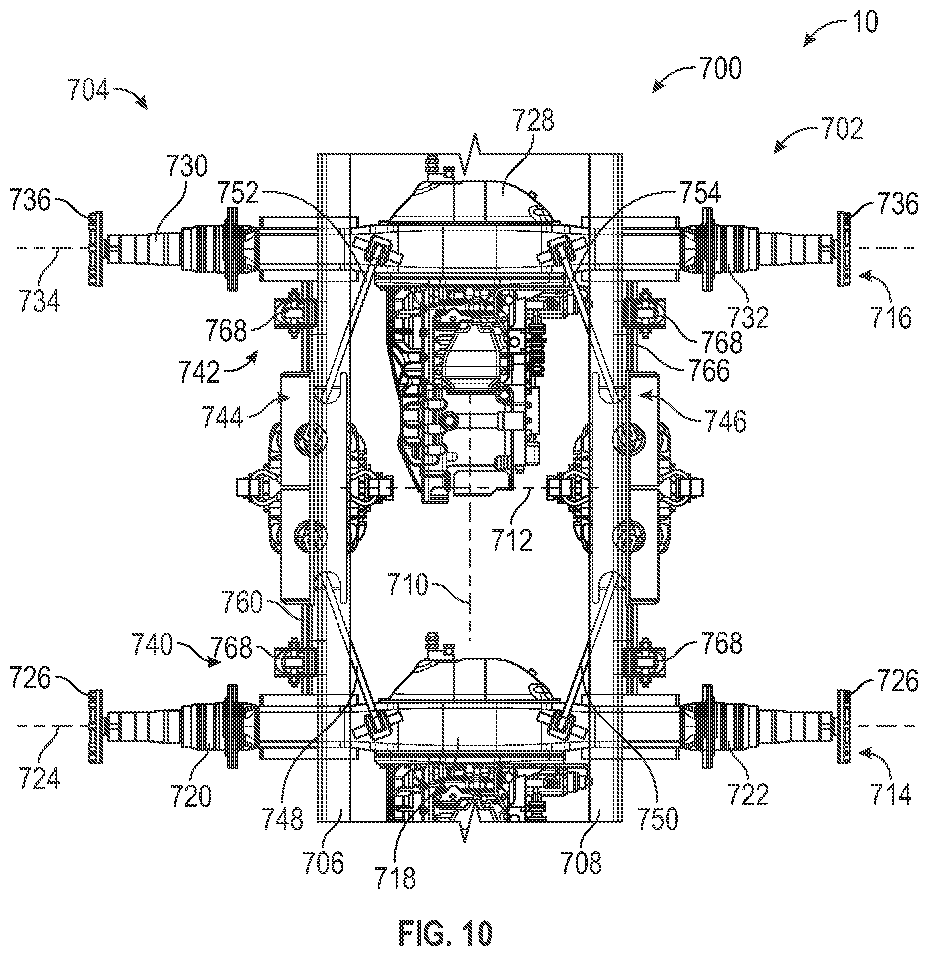 Patent US12311723 Figure 10 – Systems and methods for a suspension assembly on an electrified vehicle