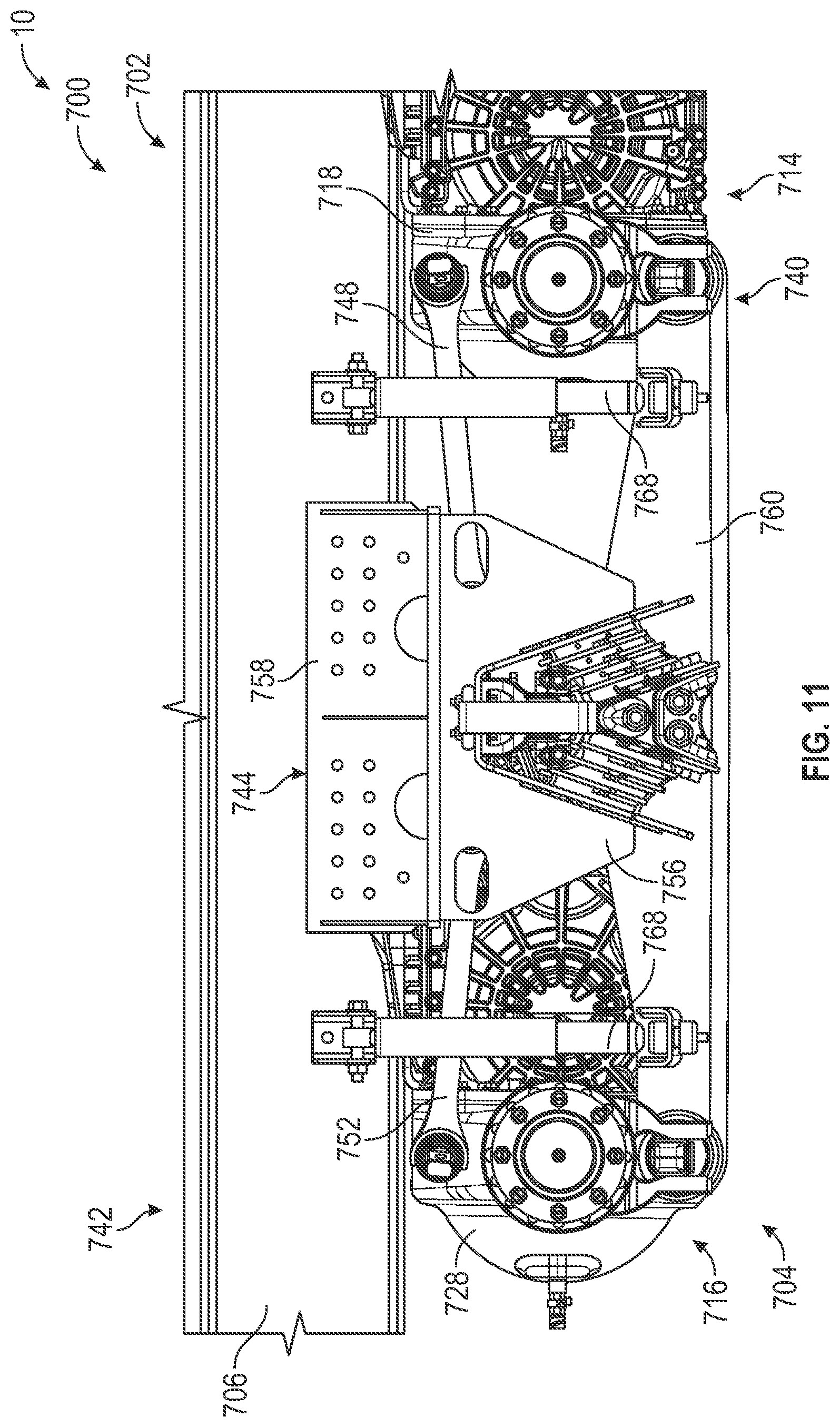 Patent US12311723 Figure 11 – Systems and methods for a suspension assembly on an electrified vehicle
