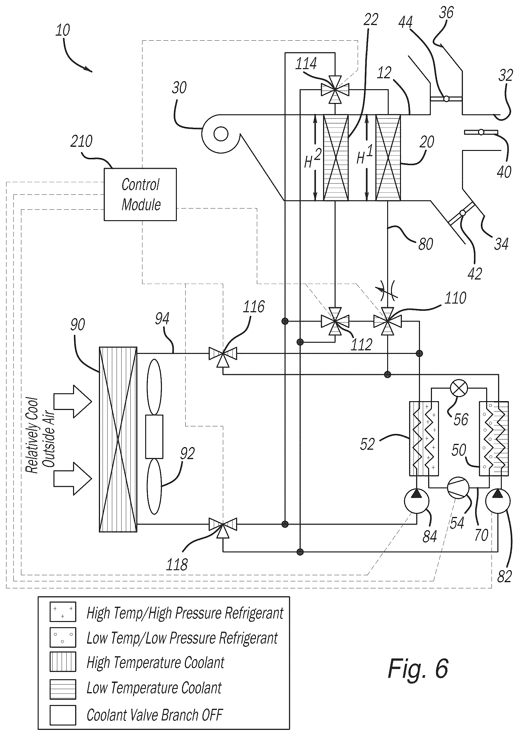 Patent US12311724 Figure 6 – HVAC system