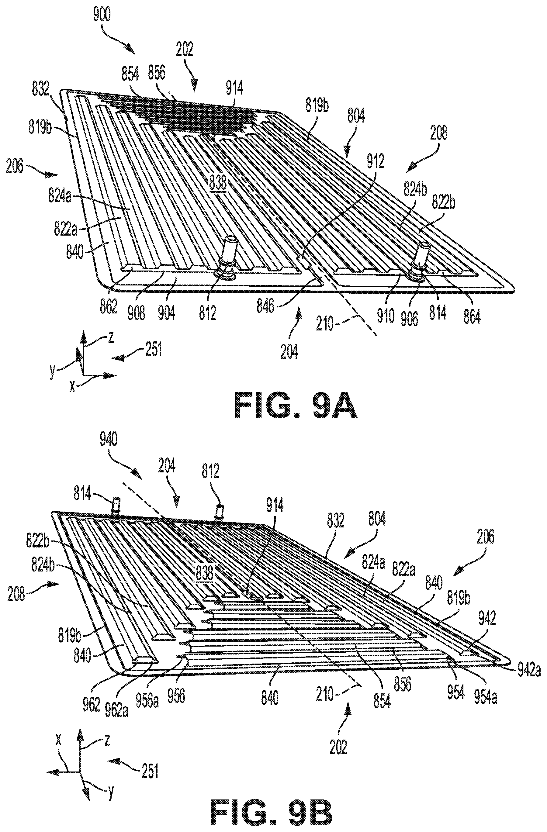 Patent US12311726 Figure 15 – Battery cooling unit intermediate plate with continuous and discontinuous ribs