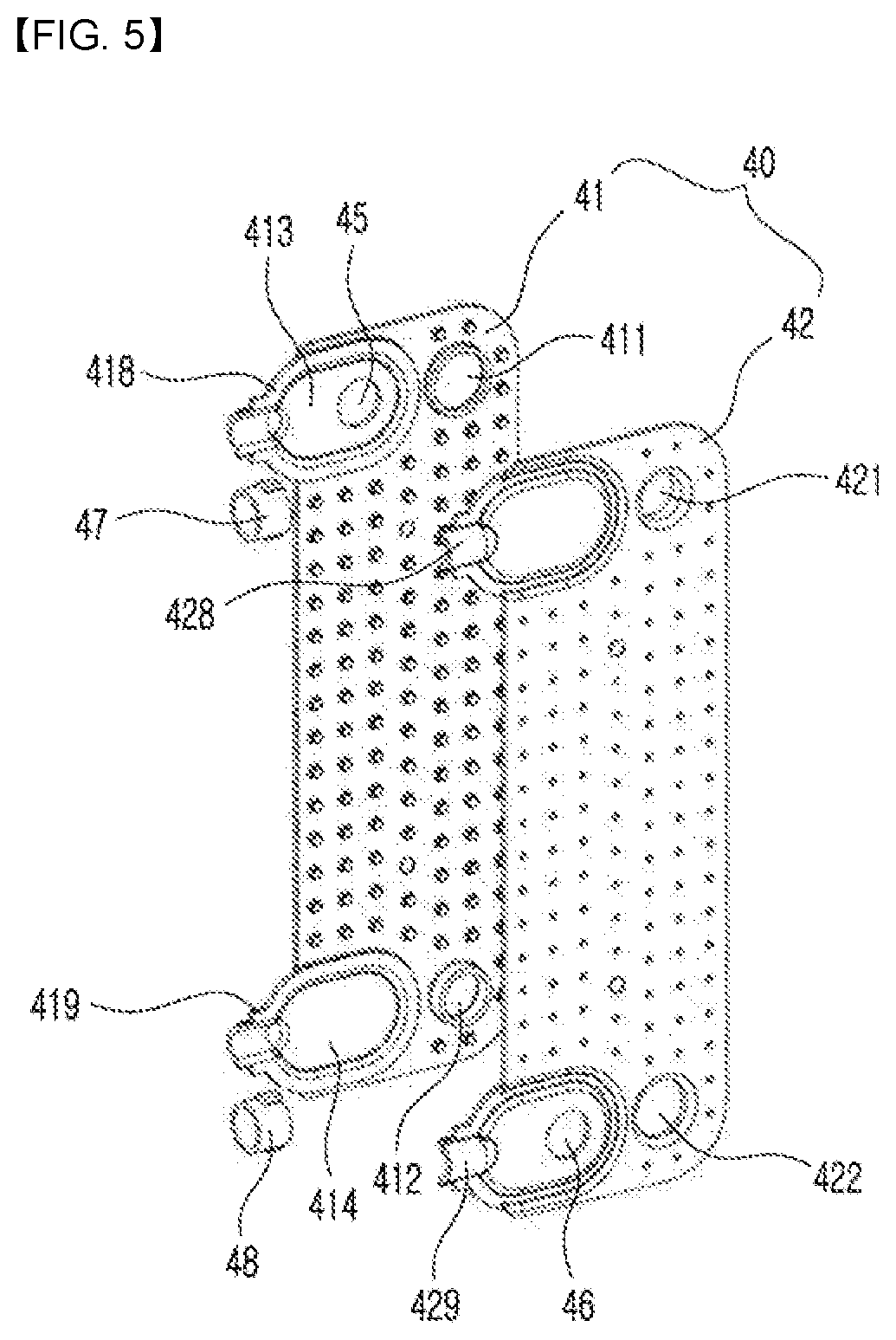 Patent US12311727 Figure 5 – Heat exchanger for vehicles