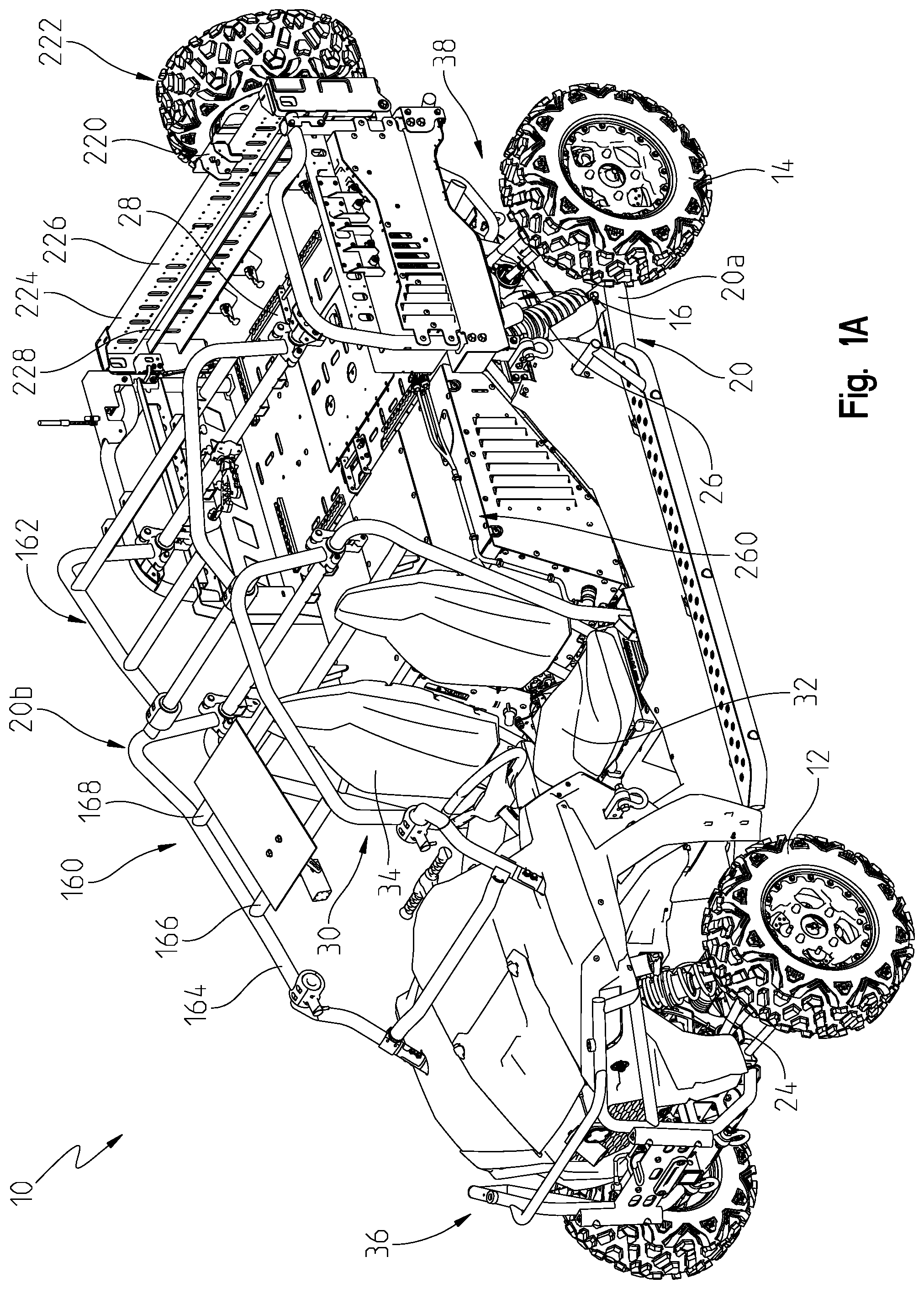 Patent US12311728 Figure 1 – Hybrid utility vehicle