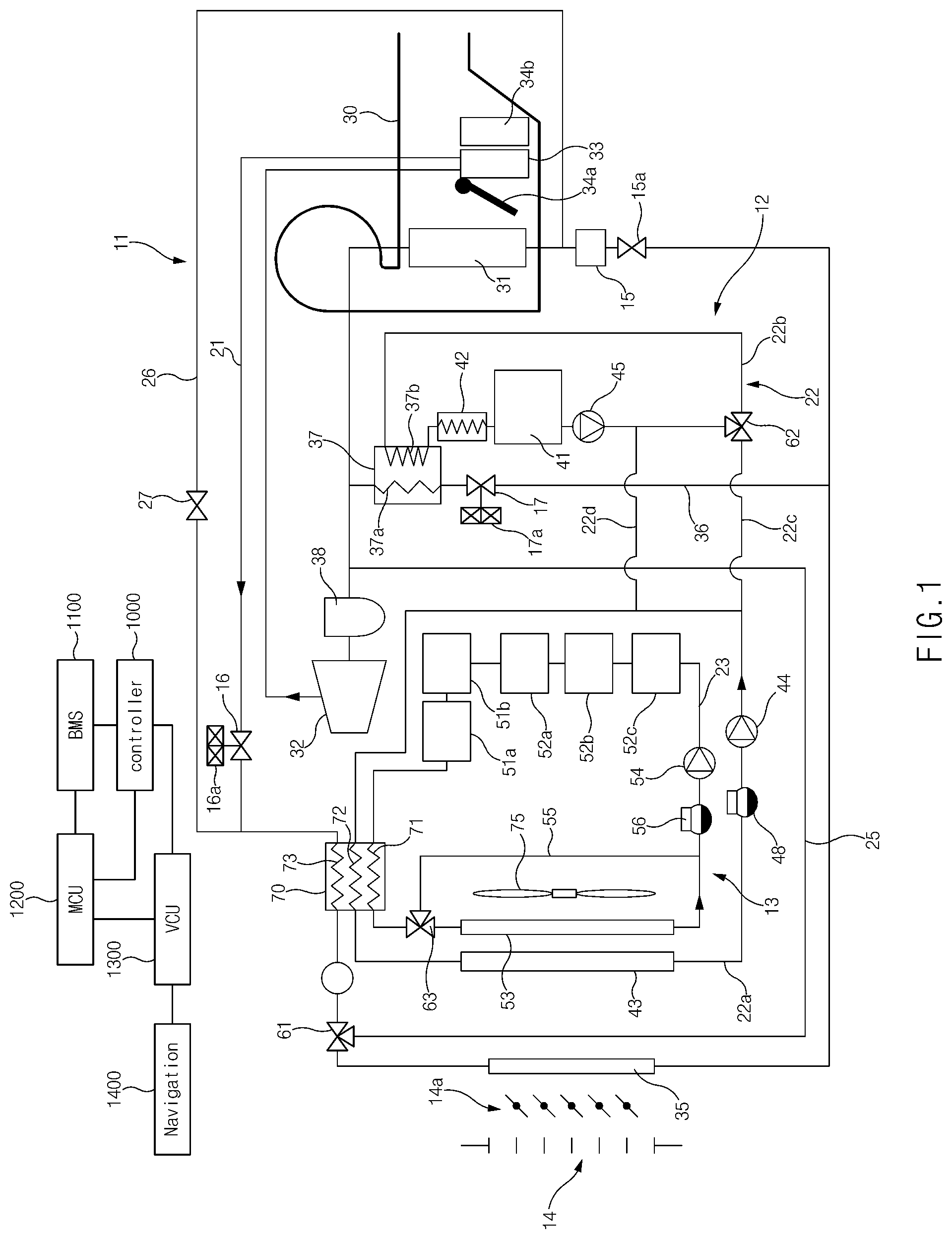 Patent US12311735 Figure 1 – Control method for cooling powertrain component
