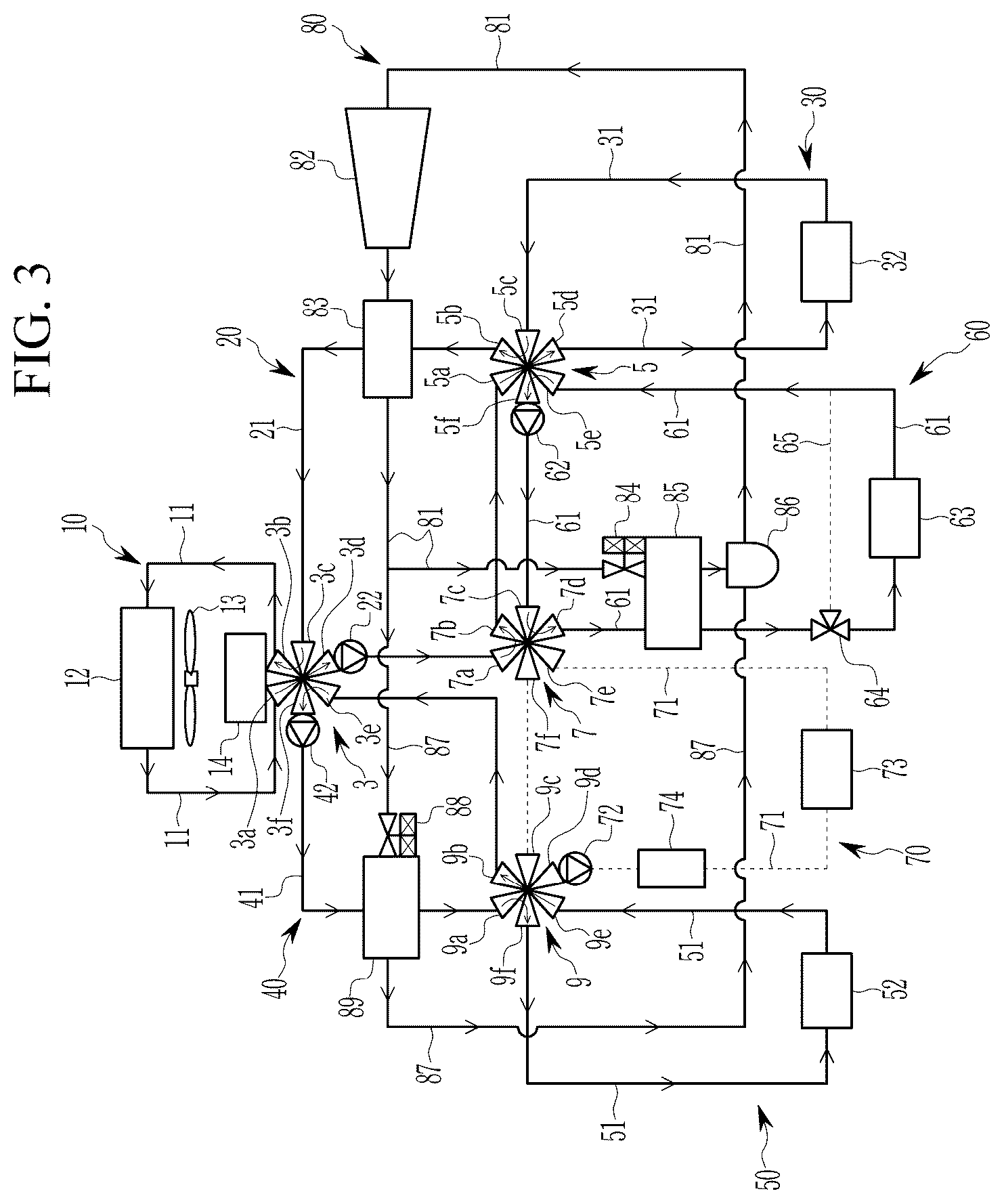Patent US12311739 Figure 3 – Heat pump system for vehicle