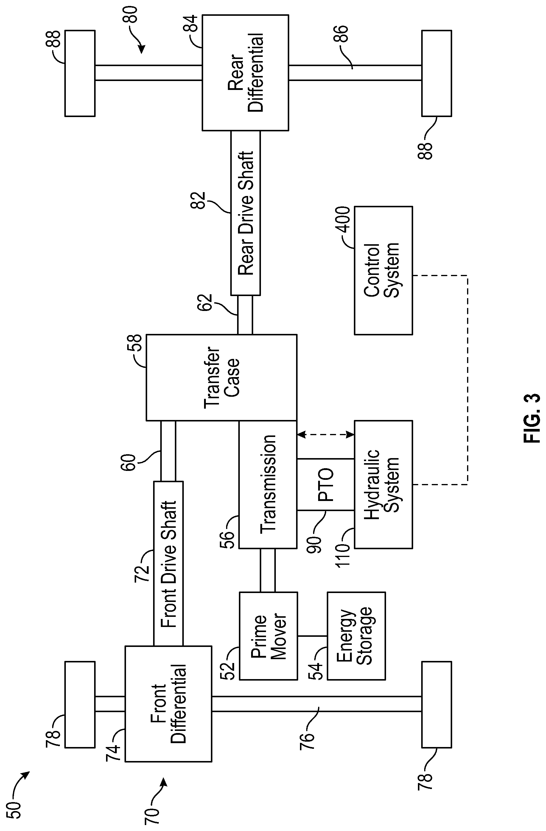 Patent US12311741 Figure 2 – Vehicle with debris shield