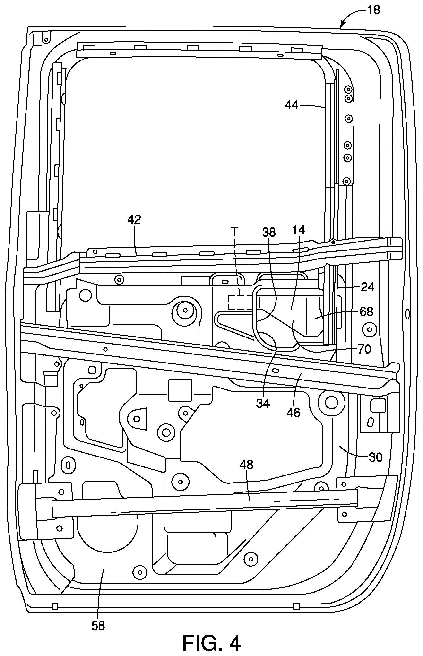 Patent US12311743 Figure 3 – Vehicle door structure