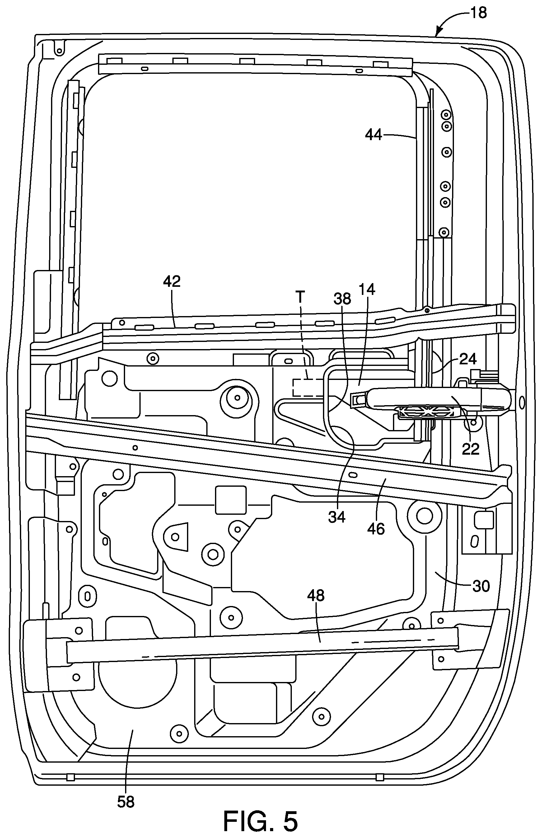 Patent US12311743 Figure 4 – Vehicle door structure
