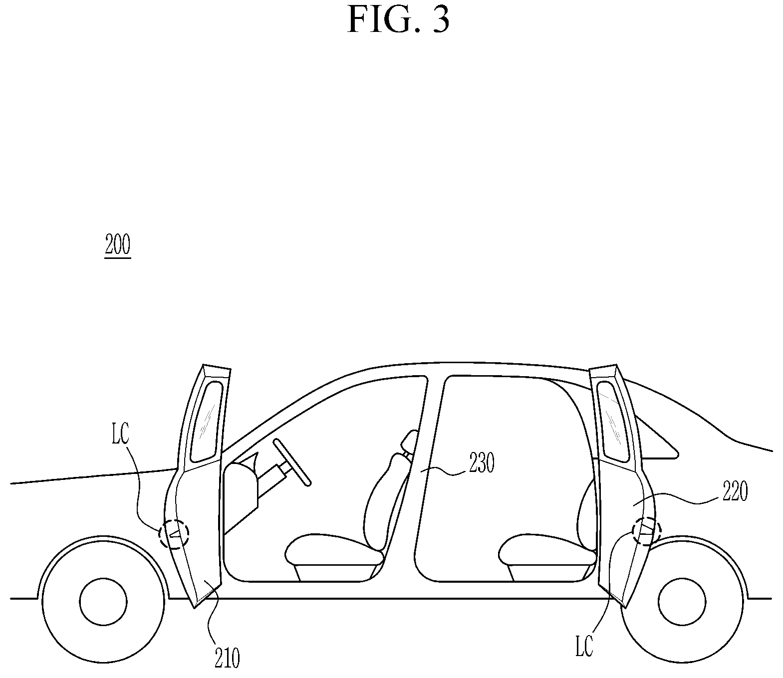 Patent US12311744 Figure 3 – Door hinge device for vehicle