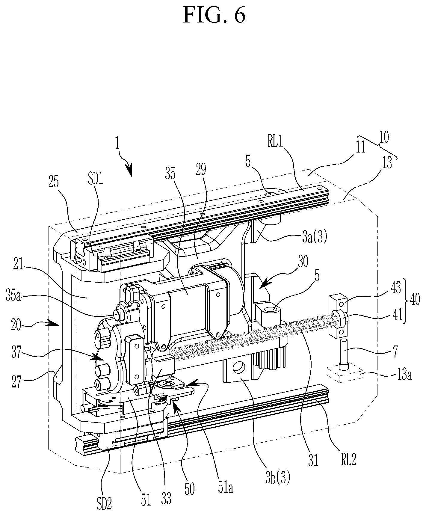 Patent US12311744 Figure 6 – Door hinge device for vehicle