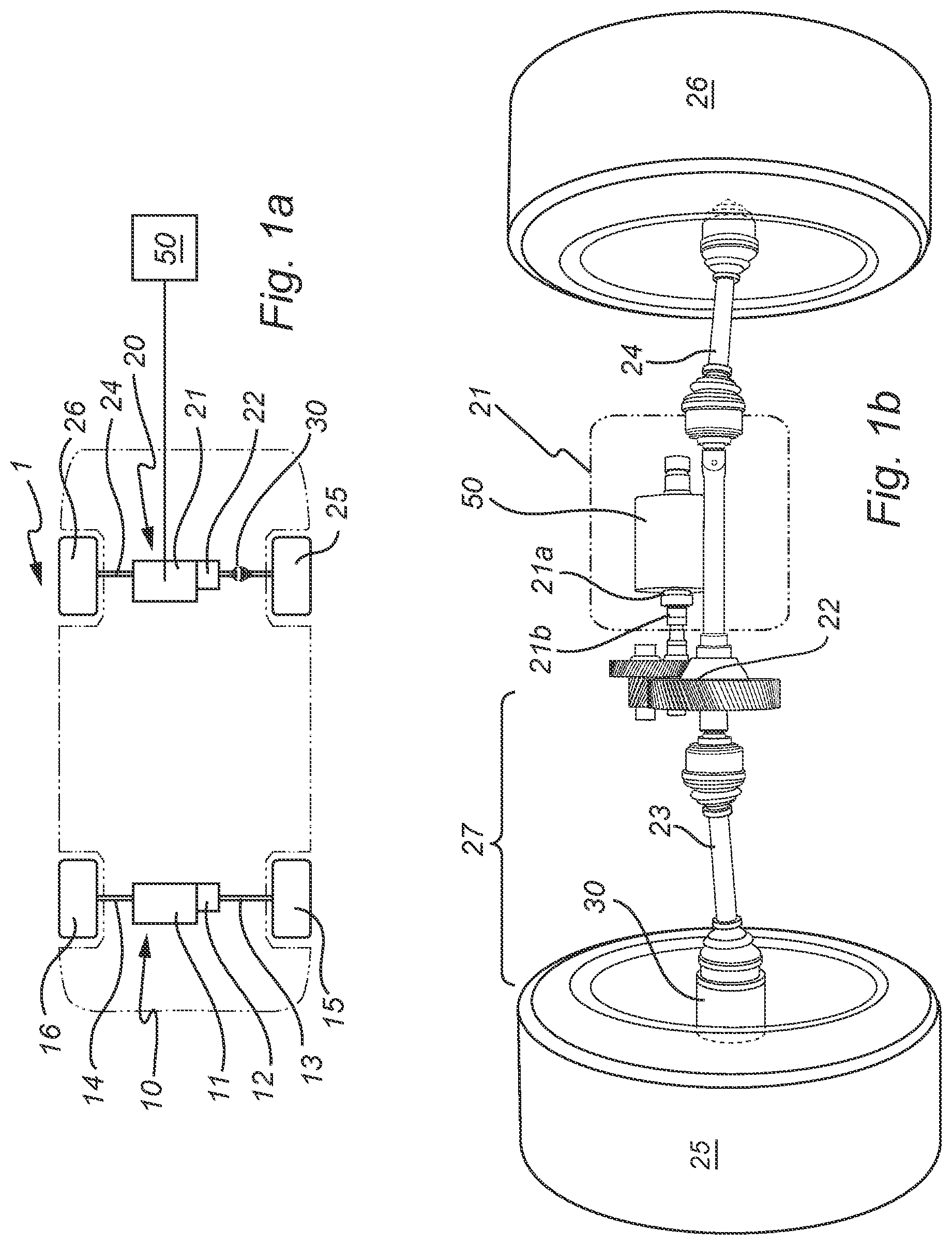 Patent US12311745 Figure 1 – Drive shaft arrangement and a vehicle comprising said arrangement