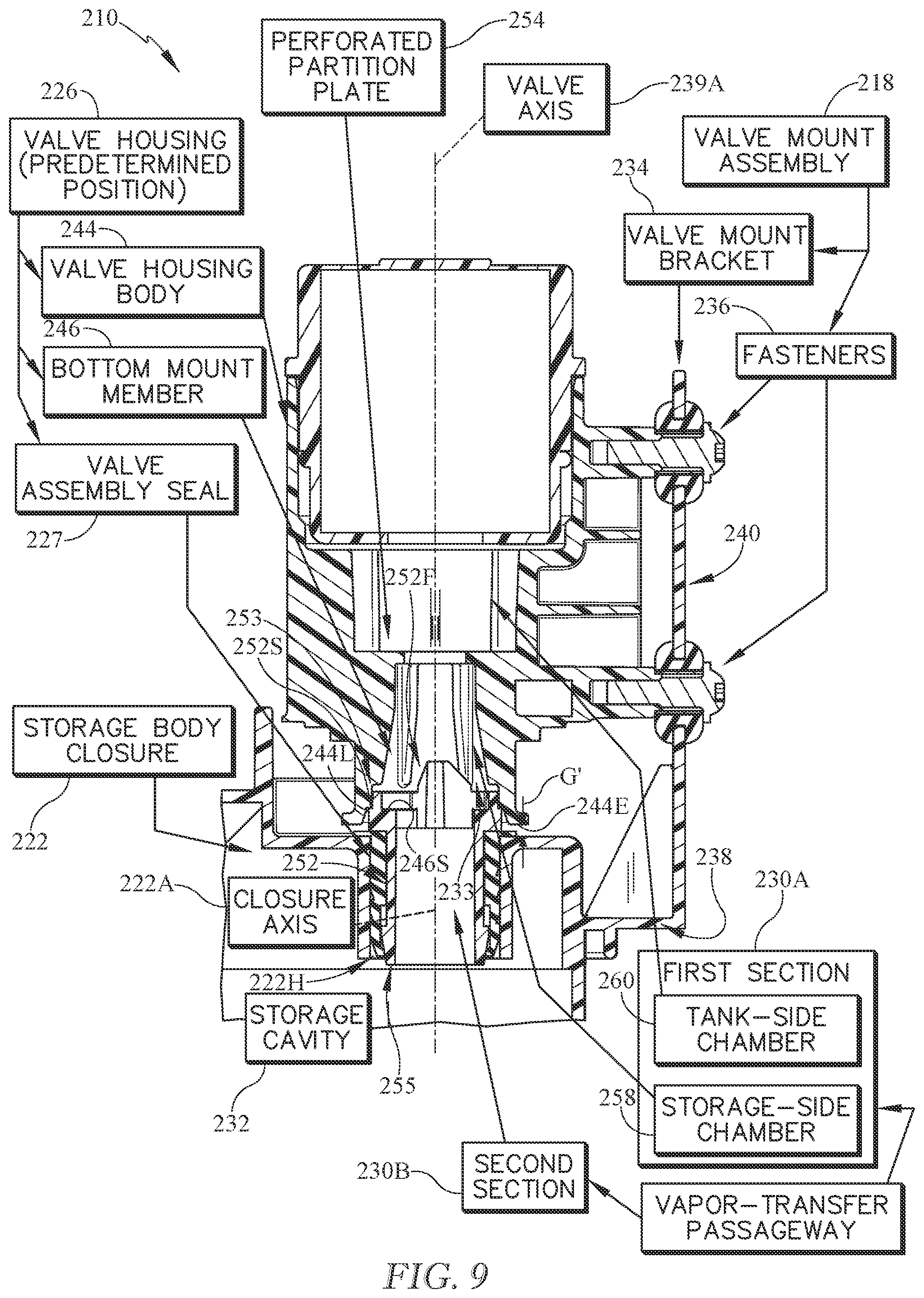 Patent US12311753 Figure 8 – Carbon canister with direct connect fuel tank isolation valve