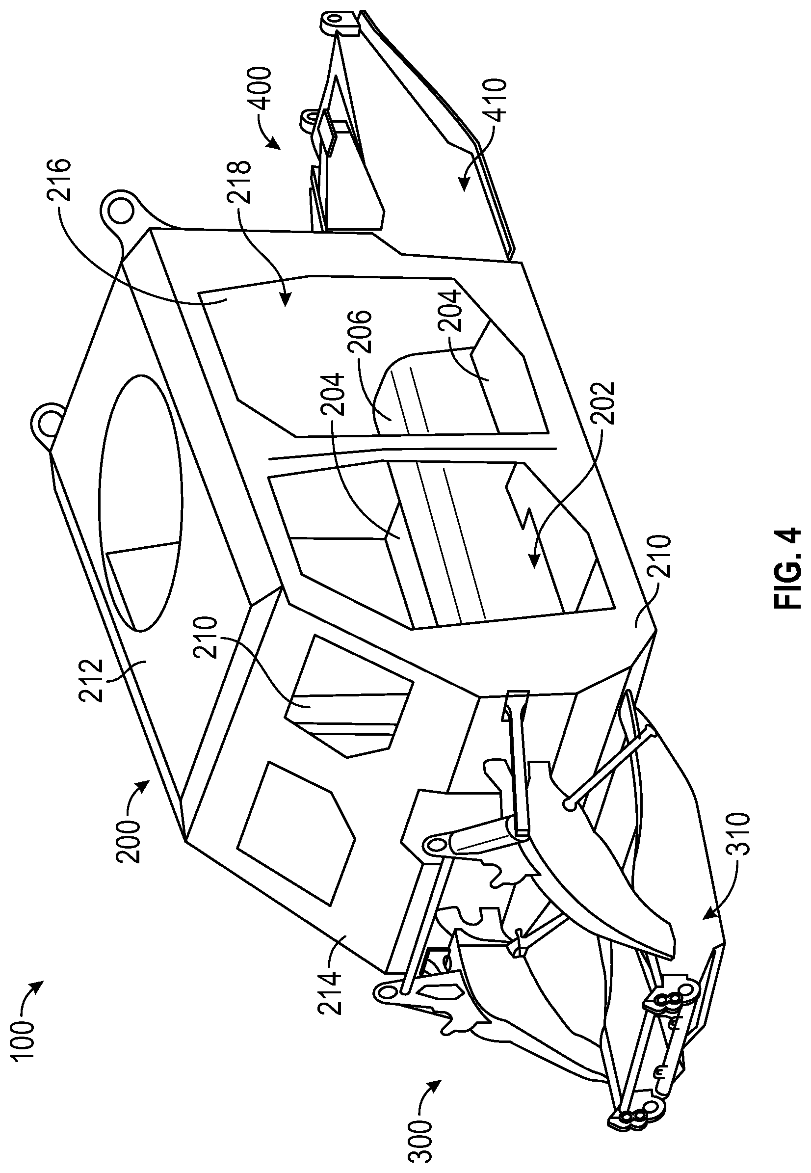 Patent US12311754 Figure 4 – Power export system for a military vehicle